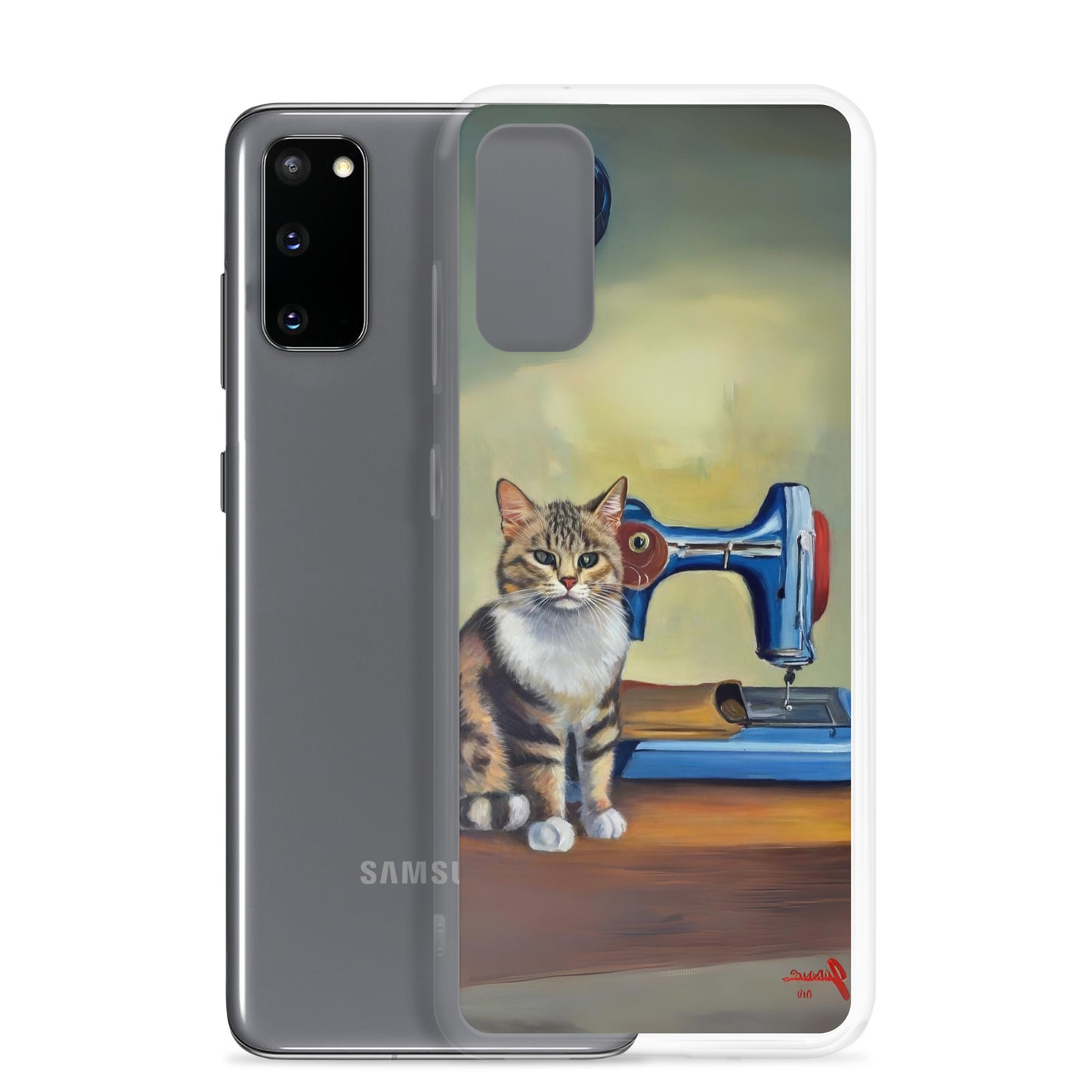 Samsung® Galaxy "Sewing Cats" Clear Phone Case Design – The Perfect Gift for People who Love to Sew