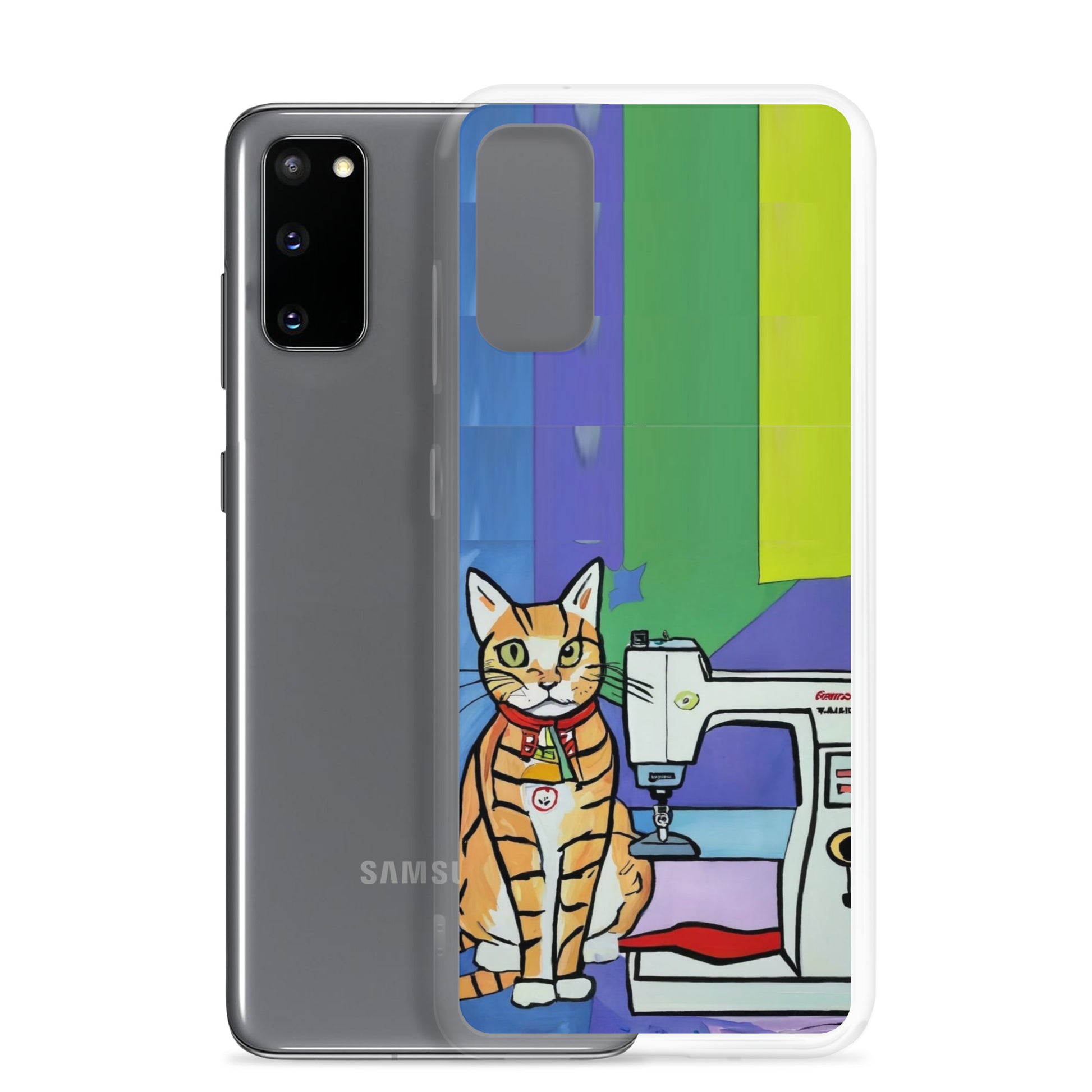 Samsung® Galaxy "Sewing Cats" Clear Phone Case Design – The Perfect Gift for People who Love to Sew