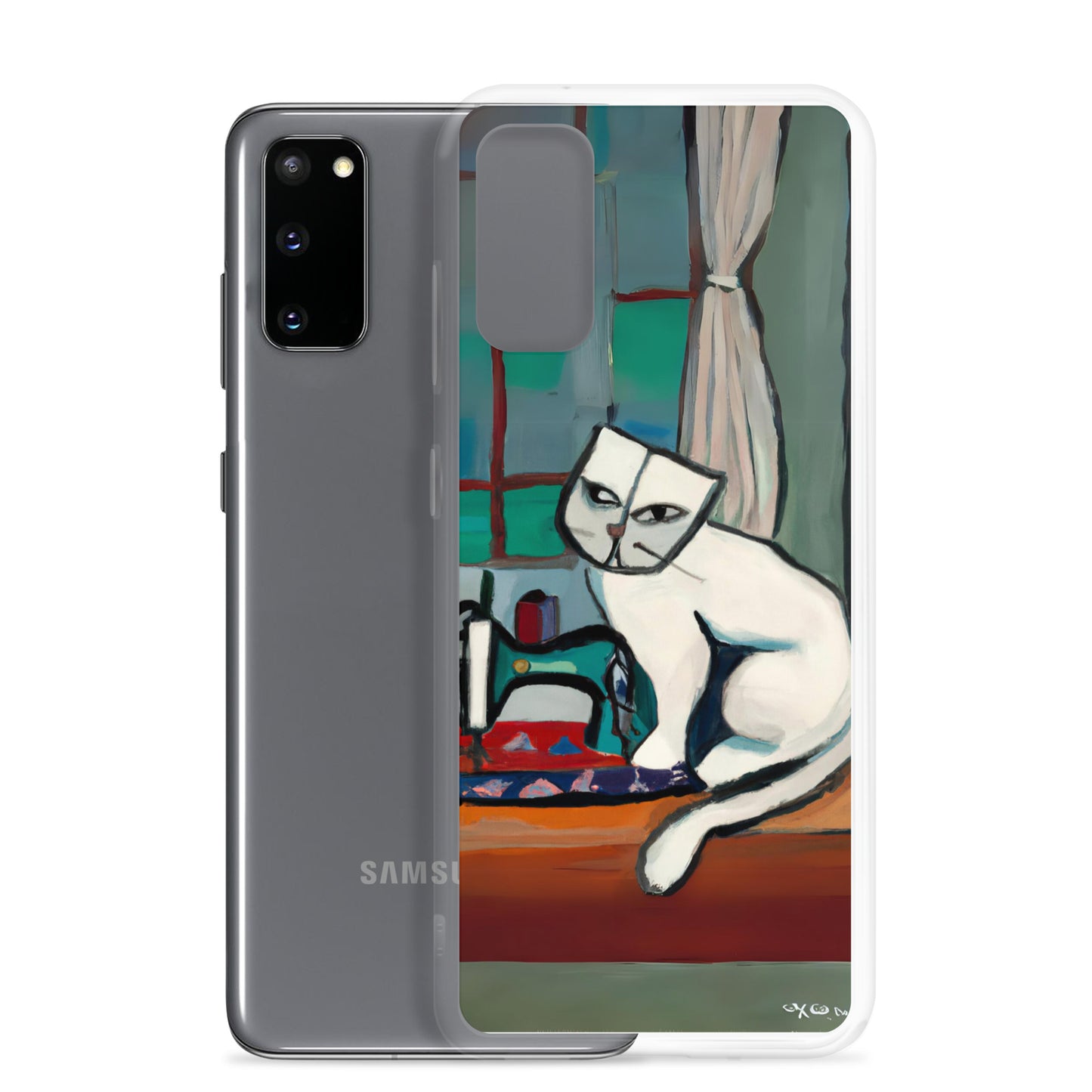 Samsung® Galaxy "Sewing Cats" Clear Phone Case Design – The Perfect Gift for People who Love to Sew