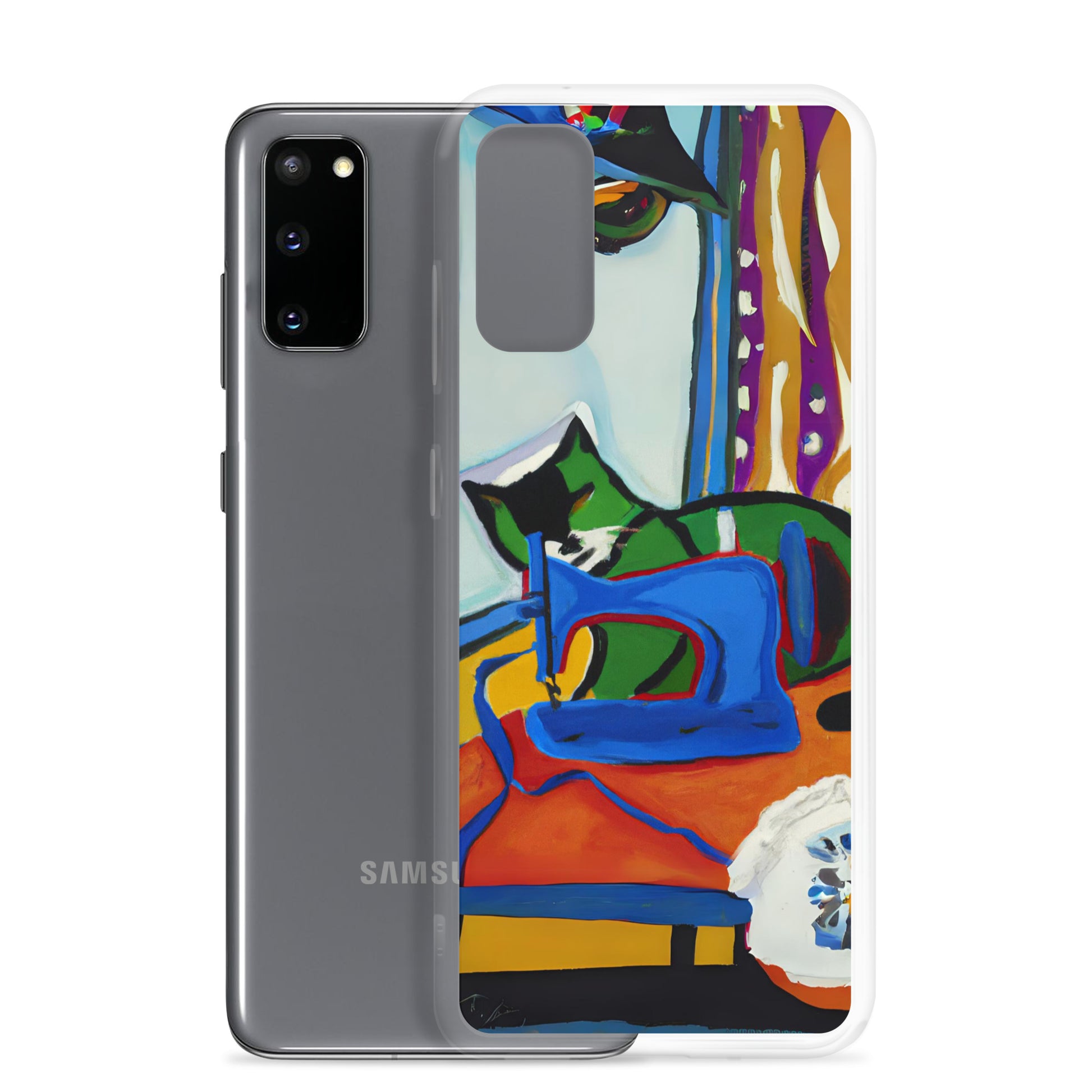 Samsung® Galaxy "Sewing Cats" Clear Phone Case Design – The Perfect Gift for People who Love to Sew