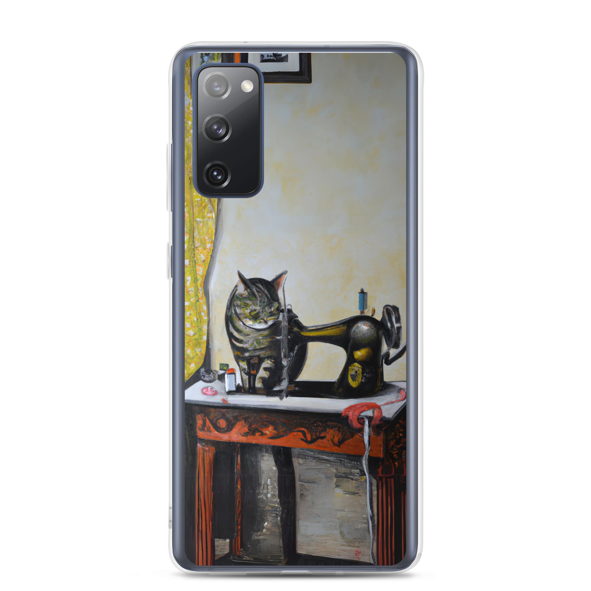 Samsung® Galaxy "Sewing Cats" Clear Phone Case Design – The Perfect Gift for People who Love to Sew