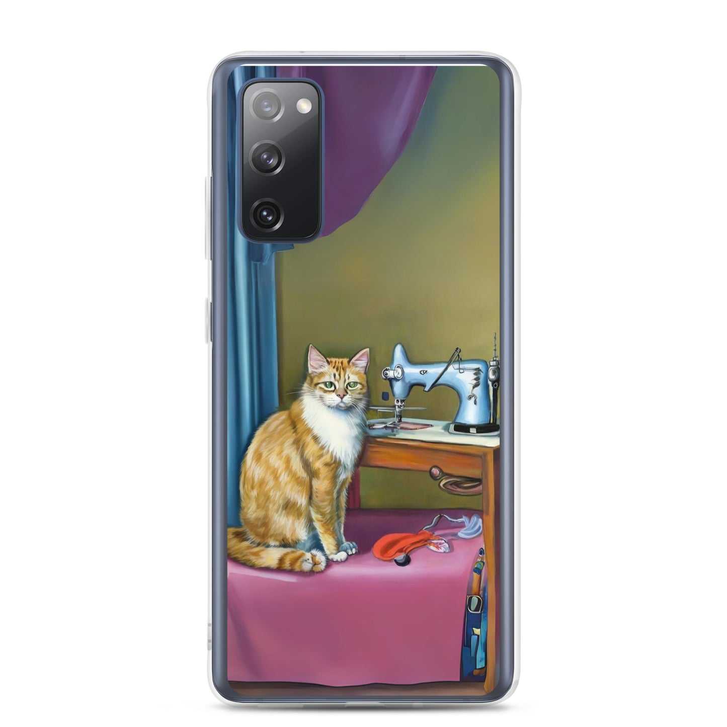 Samsung® Galaxy "Sewing Cats" Clear Phone Case Design – The Perfect Gift for People who Love to Sew