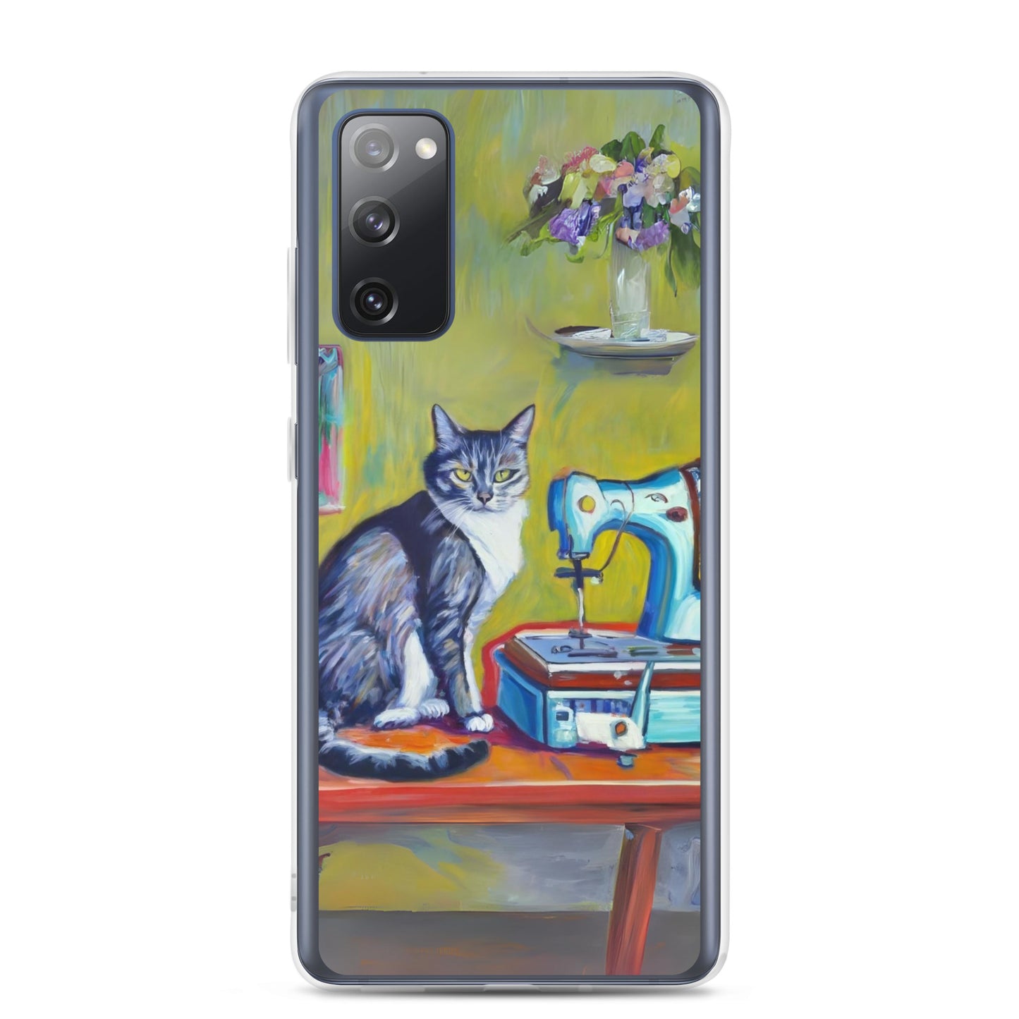 Samsung® Galaxy "Sewing Cats" Clear Phone Case Design – The Perfect Gift for People who Love to Sew