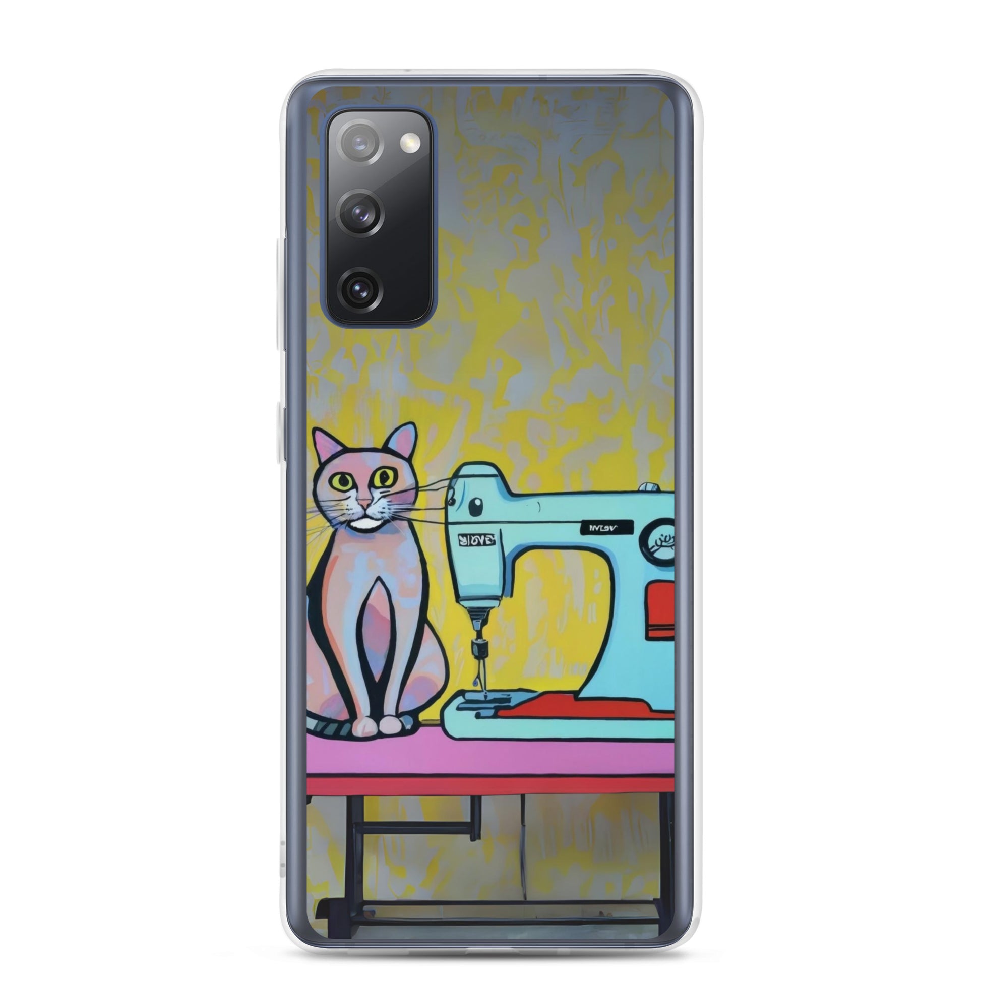 Samsung® Galaxy "Sewing Cats" Clear Phone Case Design – The Perfect Gift for People who Love to Sew