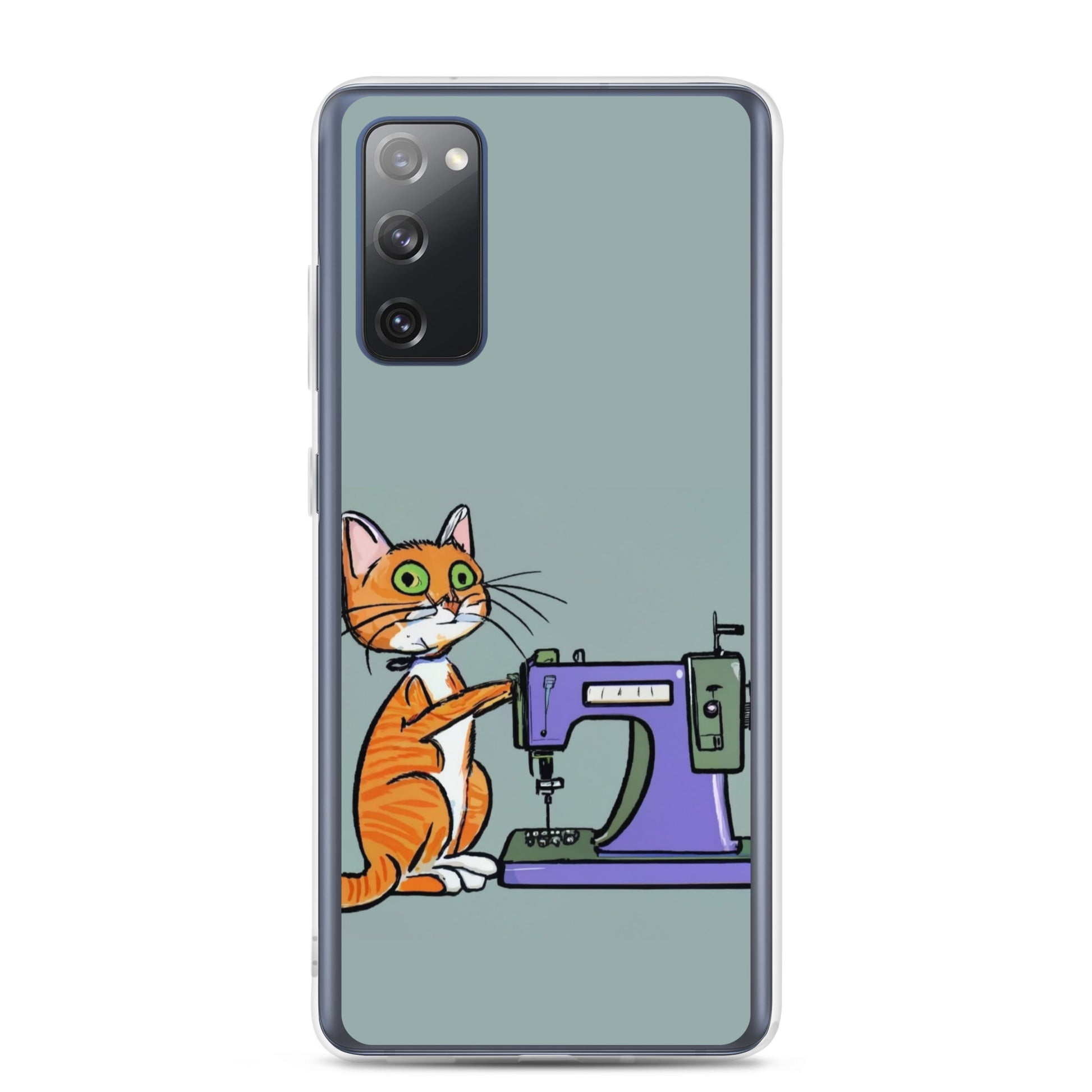 Samsung® Galaxy "Sewing Cats" Clear Phone Case Design – The Perfect Gift for People who Love to Sew