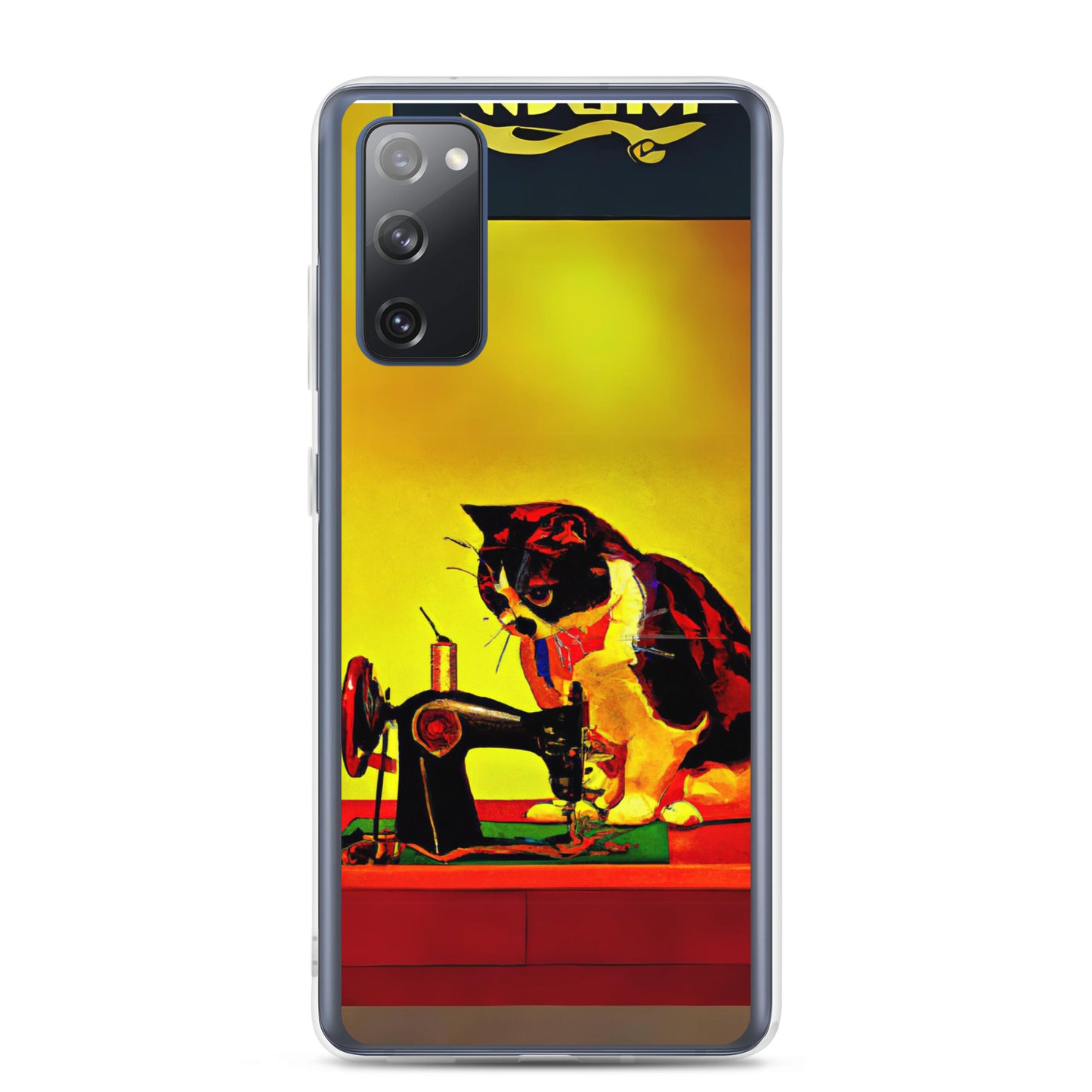 Samsung® Galaxy s20 fe "Sewing Cats" Clear Phone Case Design – The Perfect Gift for People who Love to Sew