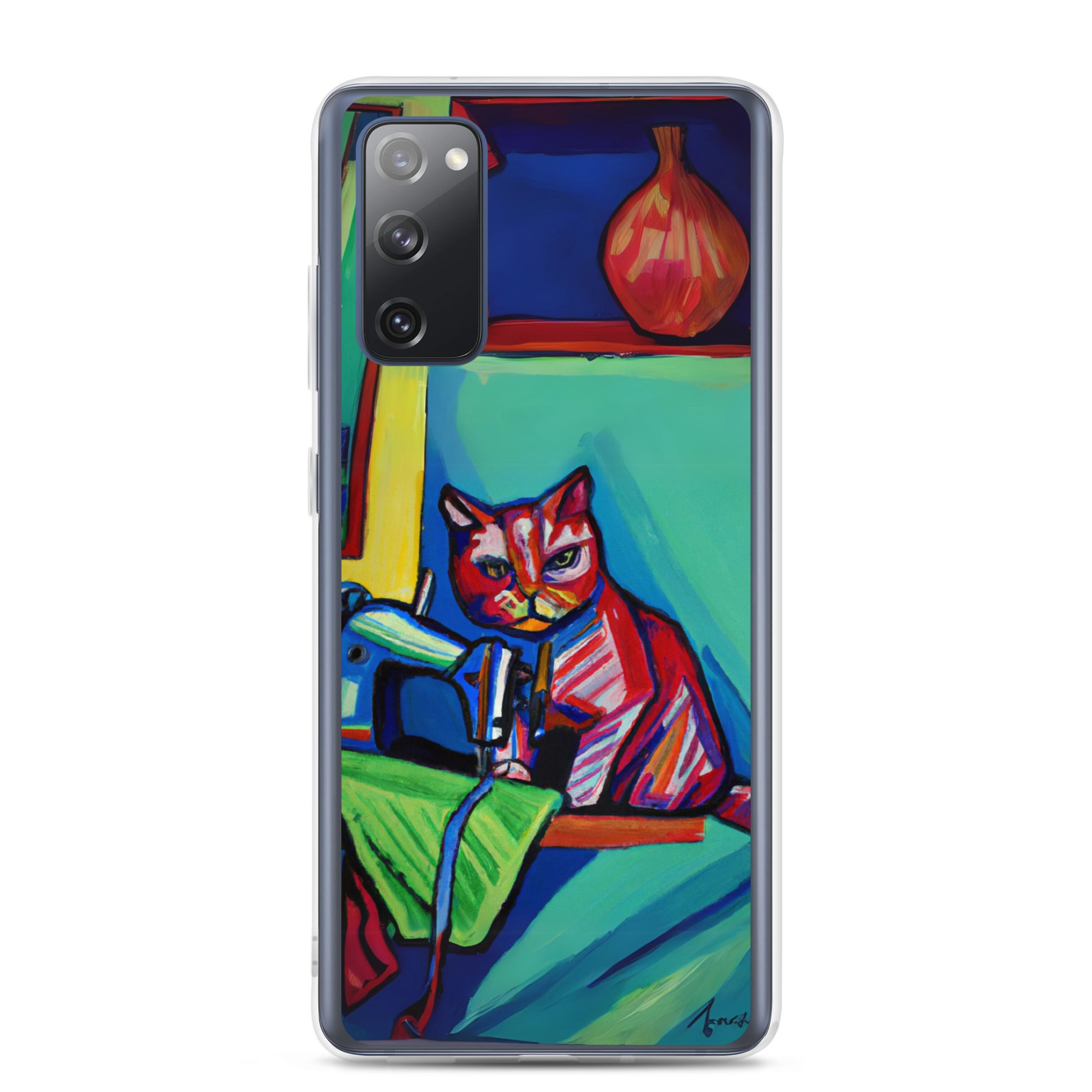 Samsung® Galaxy s20 fe "Sewing Cats" Clear Phone Case Design – The Perfect Gift for People who Love to Sew