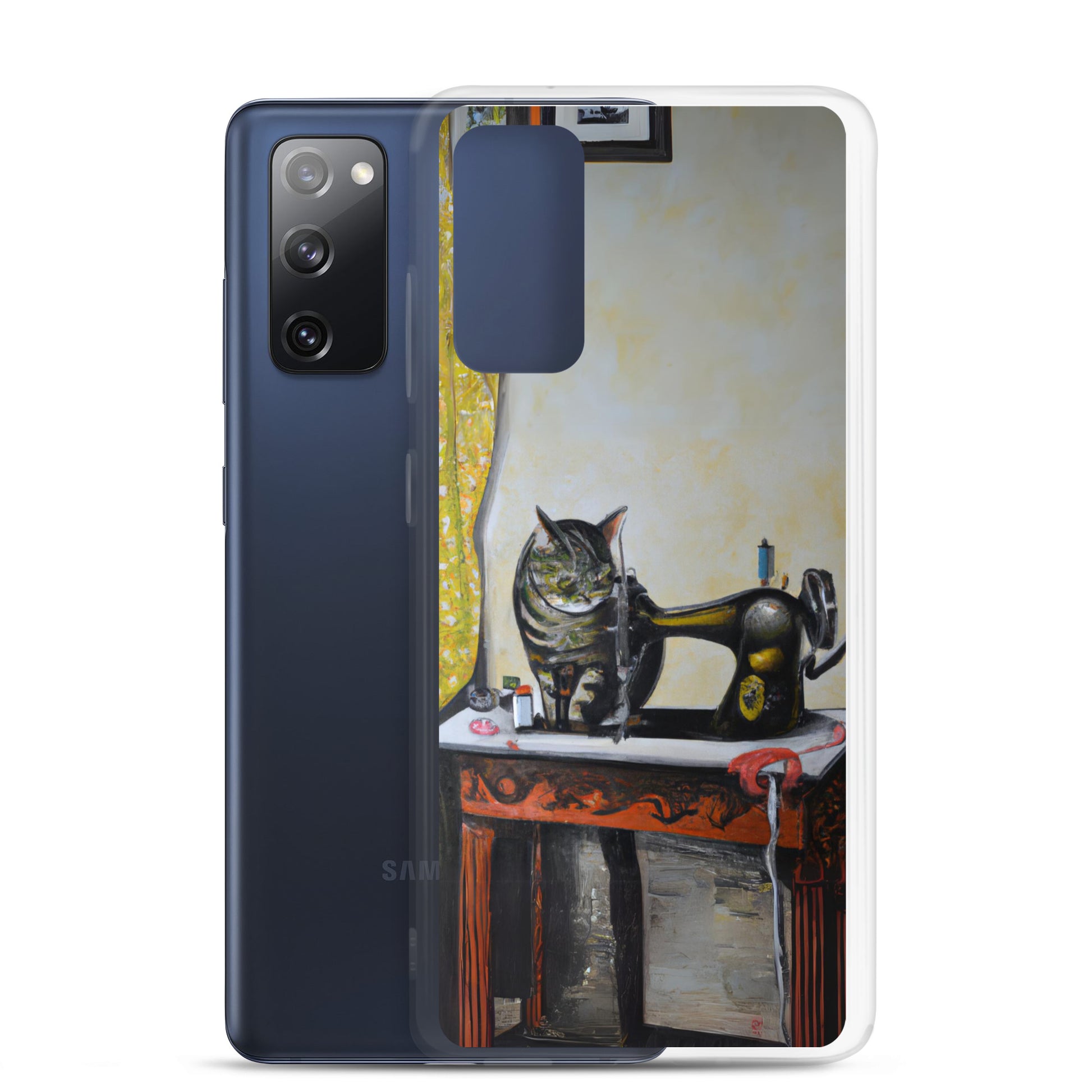 Samsung® Galaxy "Sewing Cats" Clear Phone Case Design – The Perfect Gift for People who Love to Sew