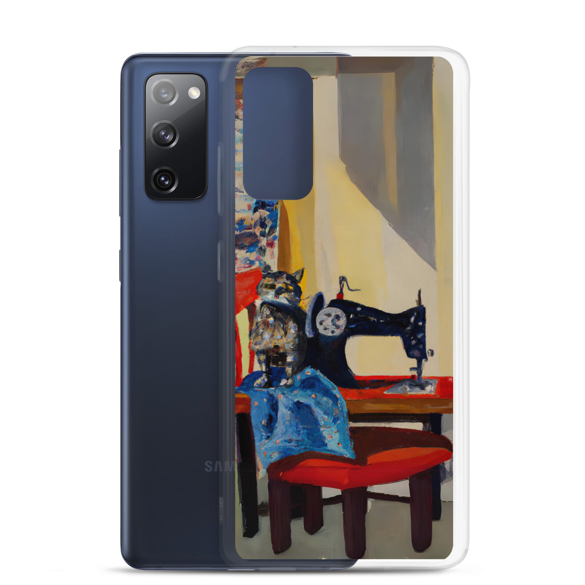 Samsung® Galaxy "Sewing Cats" Clear Phone Case Design – The Perfect Gift for People who Love to Sew