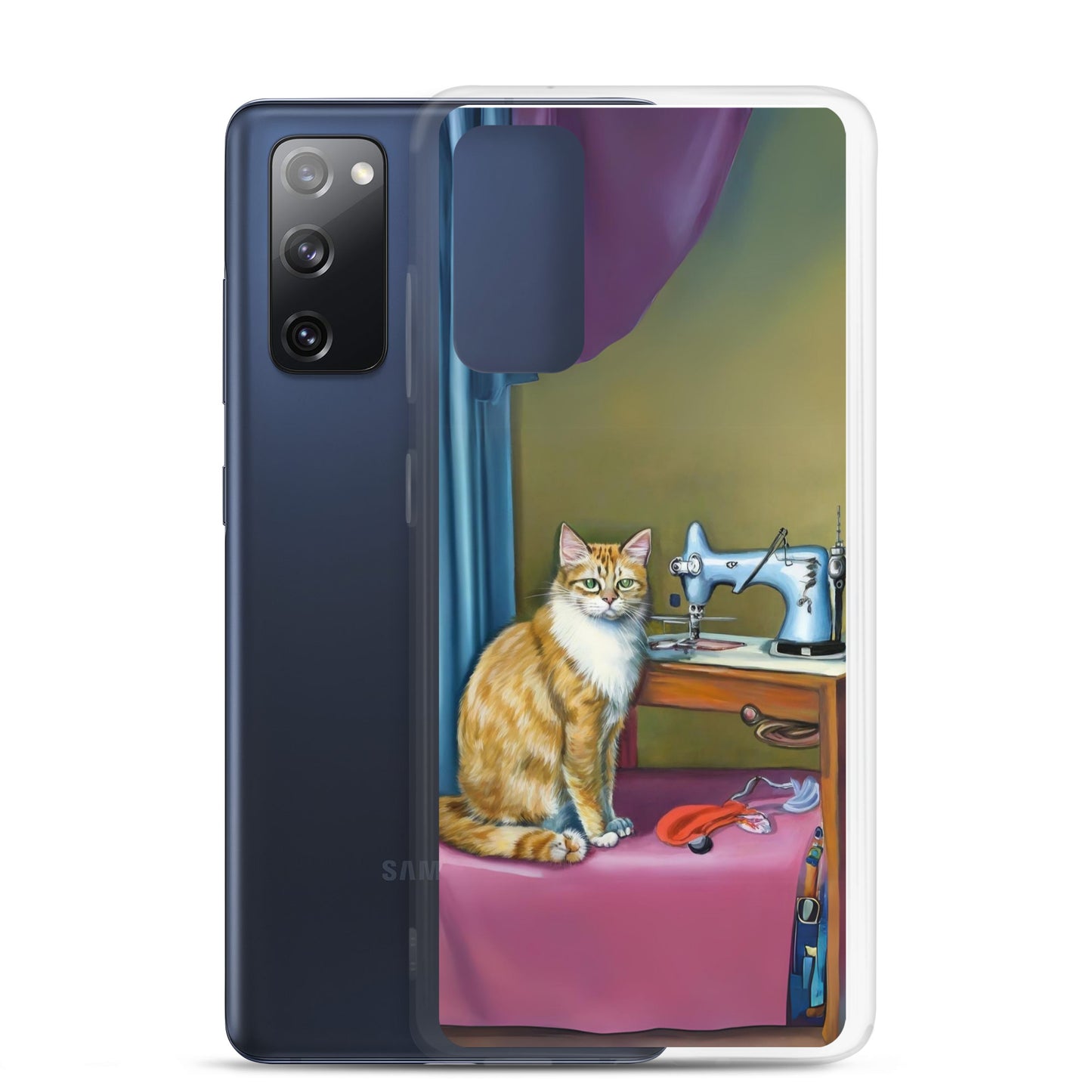 Samsung® Galaxy "Sewing Cats" Clear Phone Case Design – The Perfect Gift for People who Love to Sew