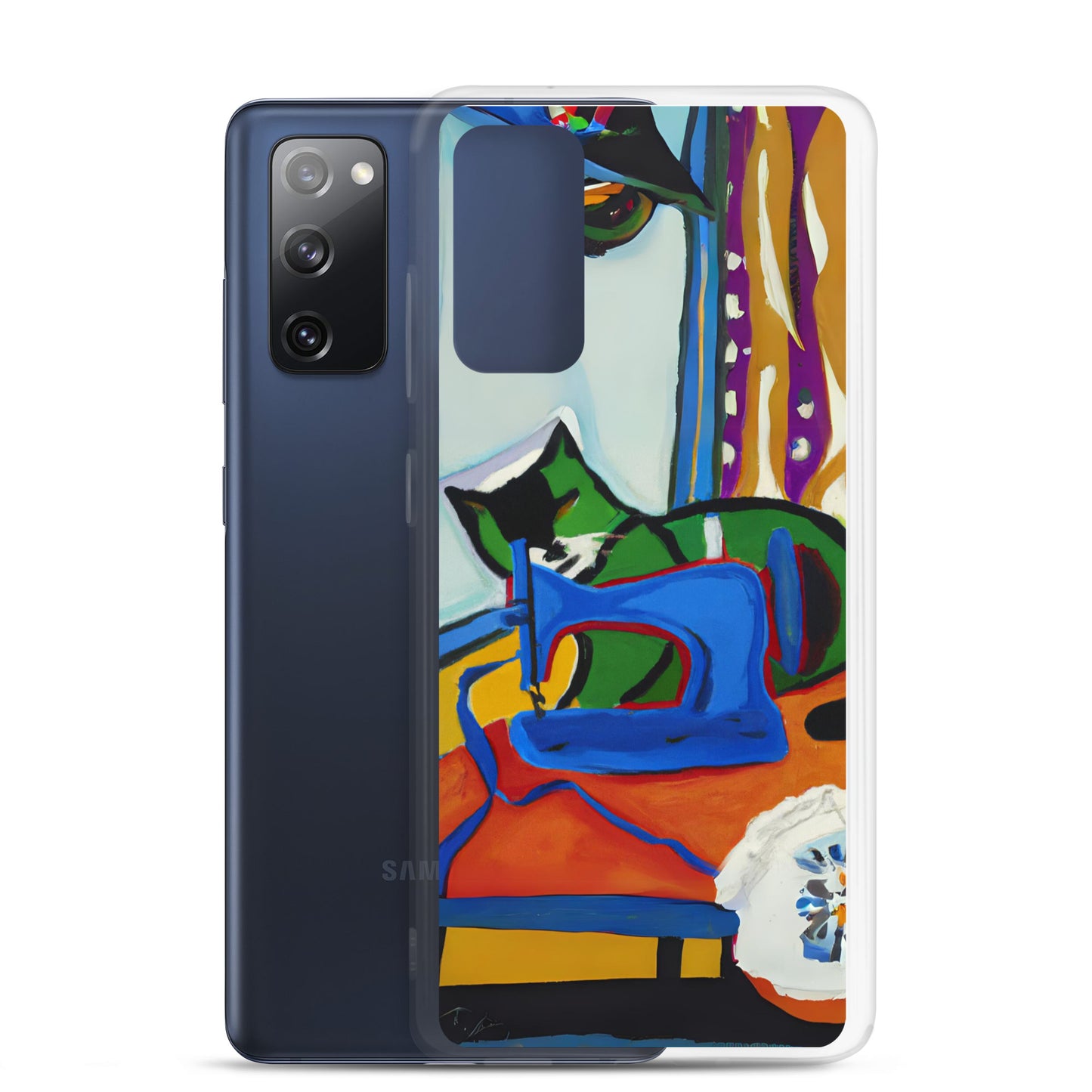 Samsung® Galaxy "Sewing Cats" Clear Phone Case Design – The Perfect Gift for People who Love to Sew