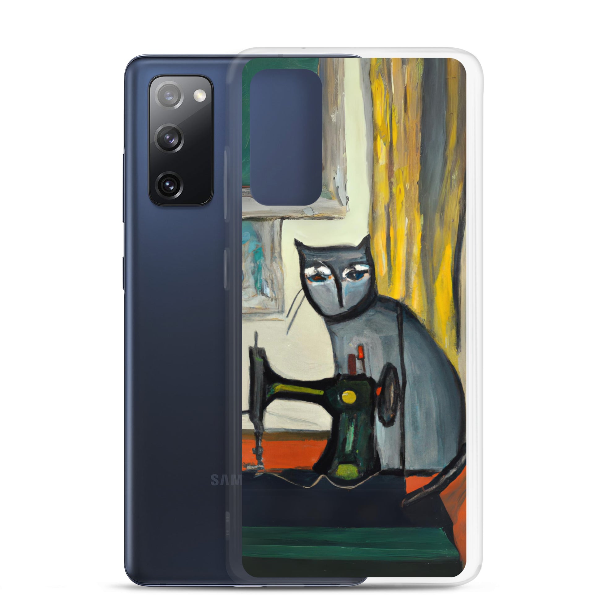 Samsung® Galaxy s20 fe "Sewing Cats" Clear Phone Case Design – The Perfect Gift for People who Love to Sew