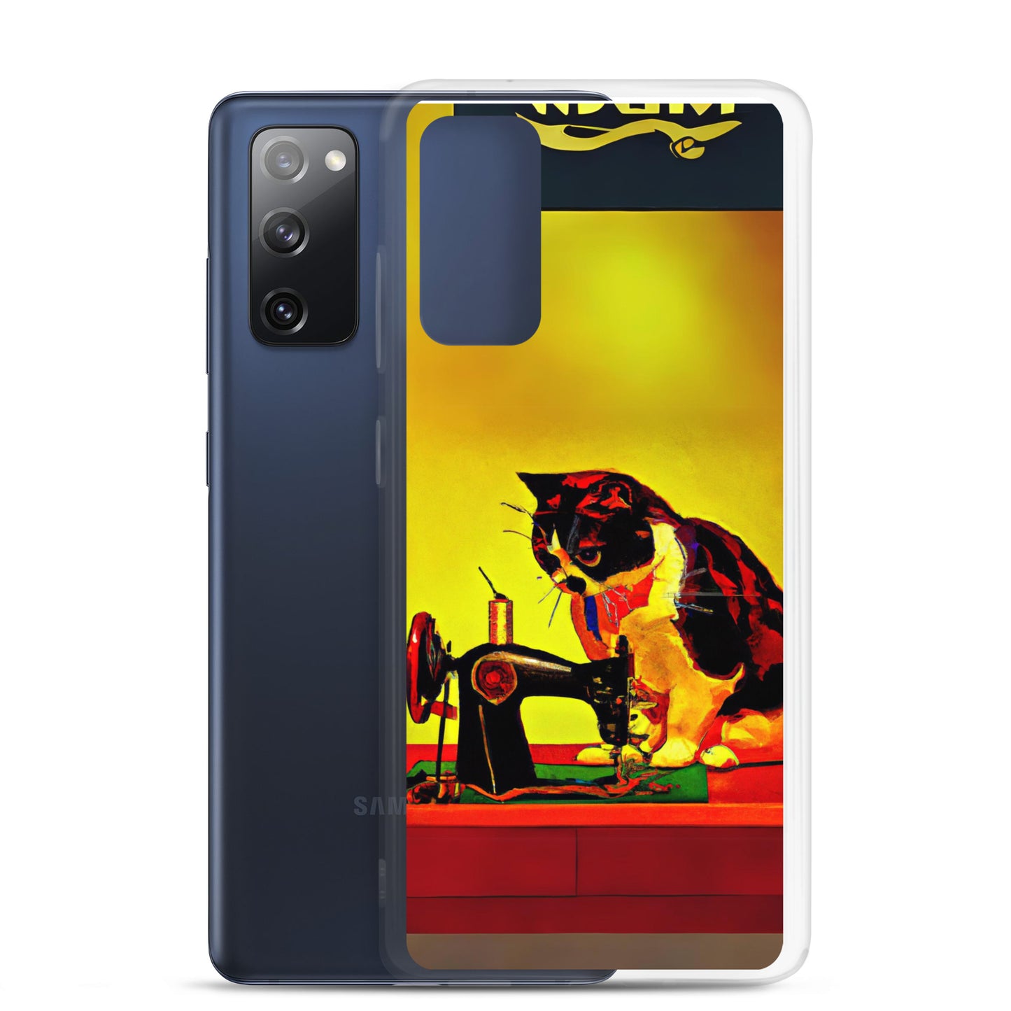 Samsung® Galaxy s20 fe "Sewing Cats" Clear Phone Case Design – The Perfect Gift for People who Love to Sew