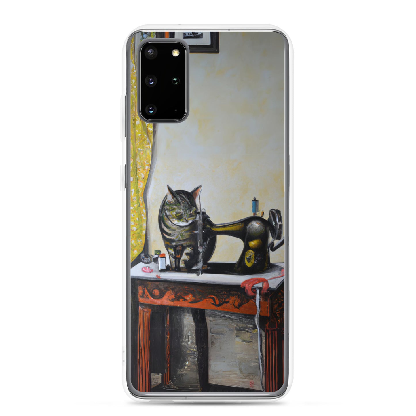 Samsung® Galaxy "Sewing Cats" Clear Phone Case Design – The Perfect Gift for People who Love to Sew