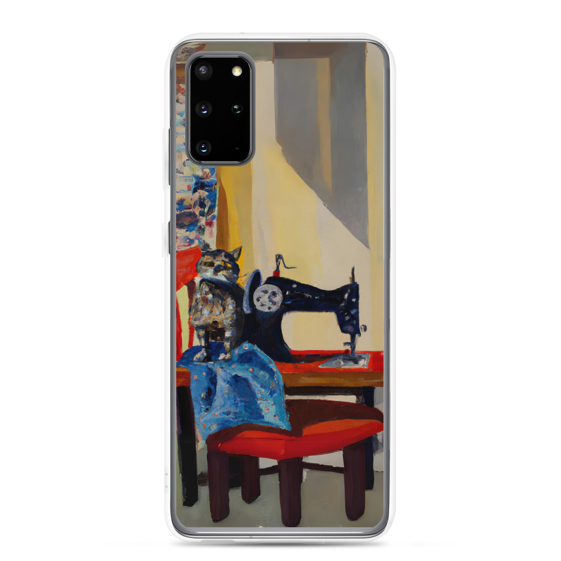 Samsung® Galaxy "Sewing Cats" Clear Phone Case Design – The Perfect Gift for People who Love to Sew