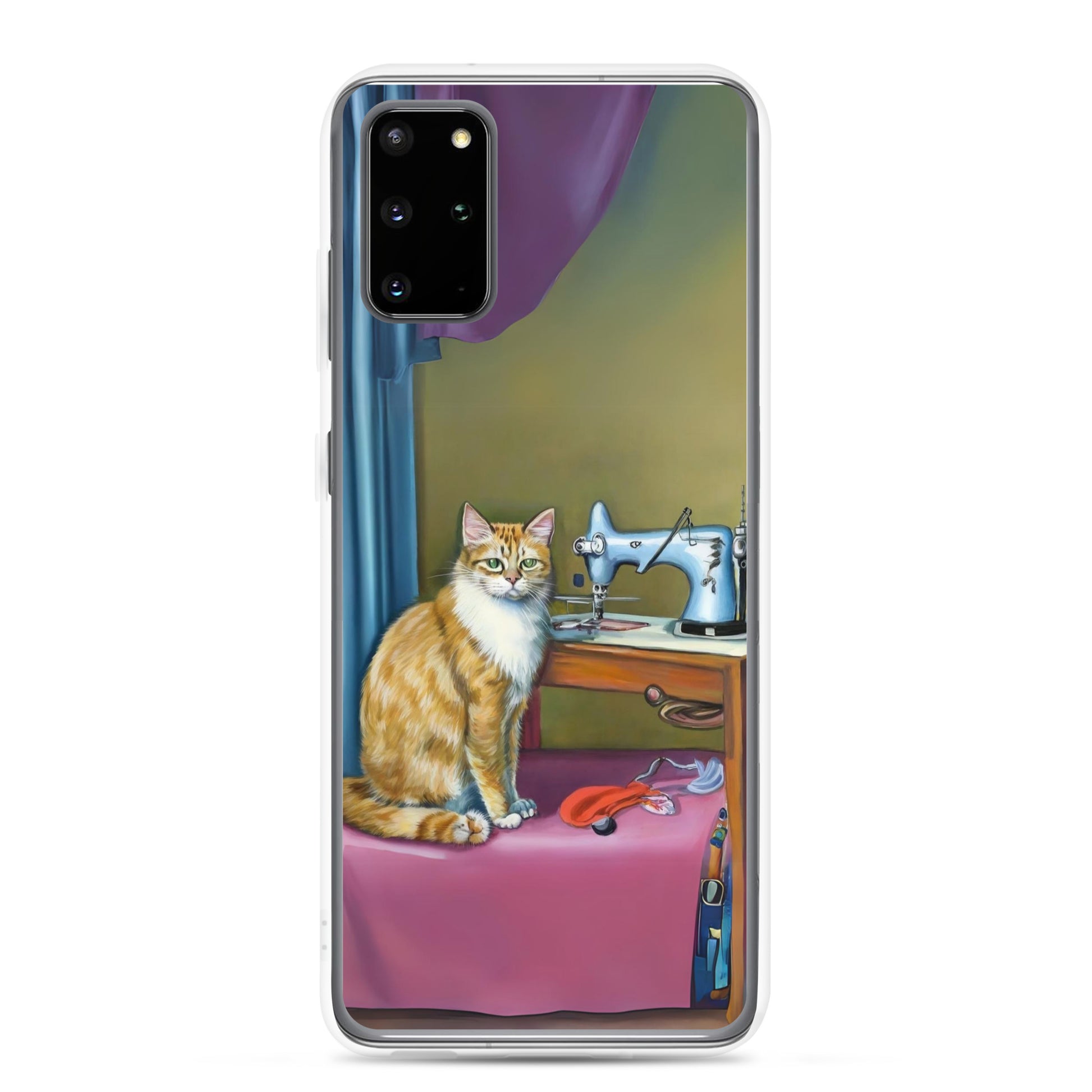 Samsung® Galaxy "Sewing Cats" Clear Phone Case Design – The Perfect Gift for People who Love to Sew