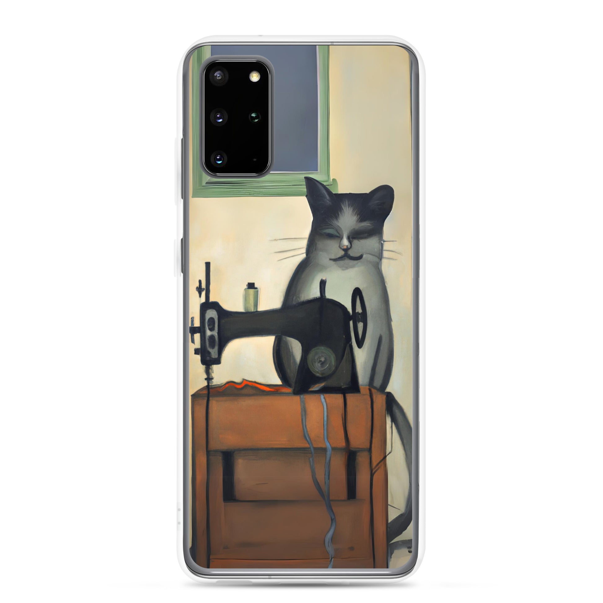 Samsung® Galaxy s20 plus "Sewing Cats" Clear Phone Case Design – The Perfect Gift for People who Love to Sew