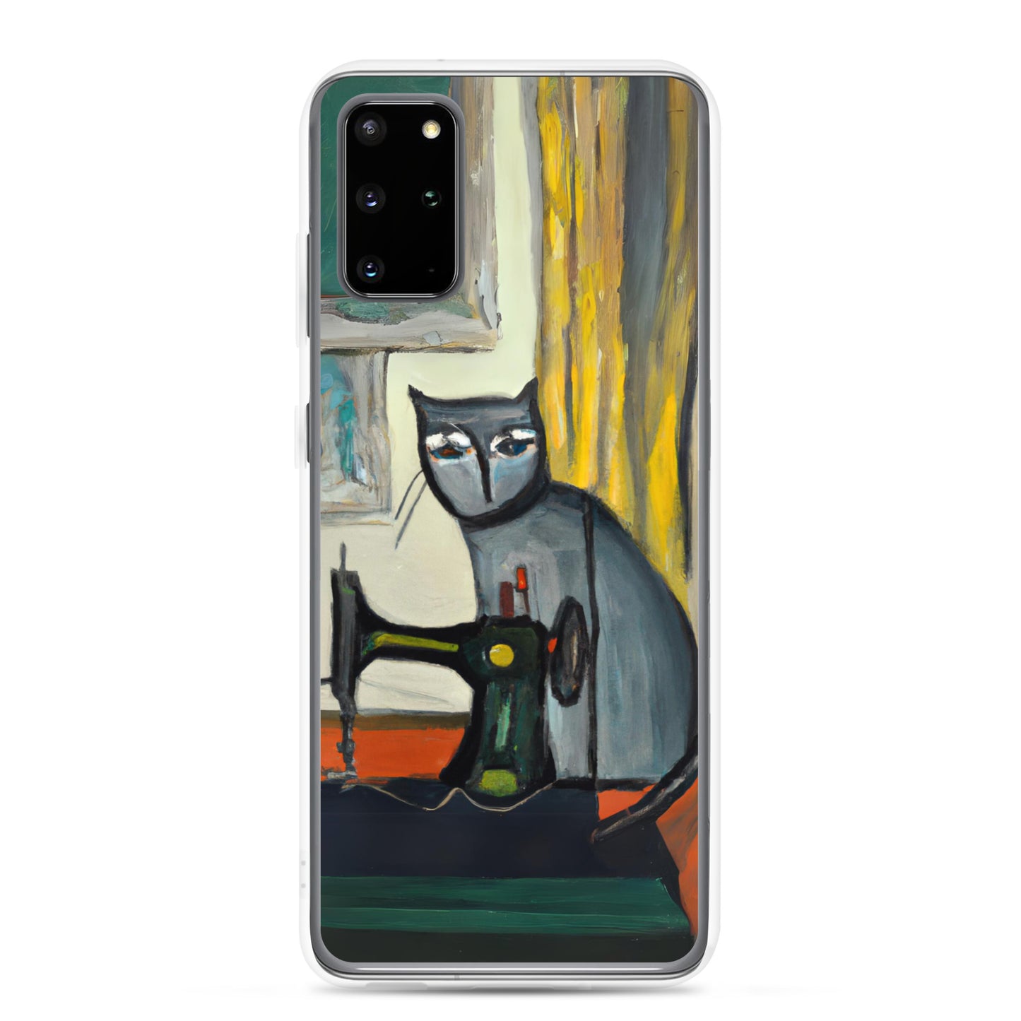 Samsung® Galaxy s20 plus "Sewing Cats" Clear Phone Case Design – The Perfect Gift for People who Love to Sew