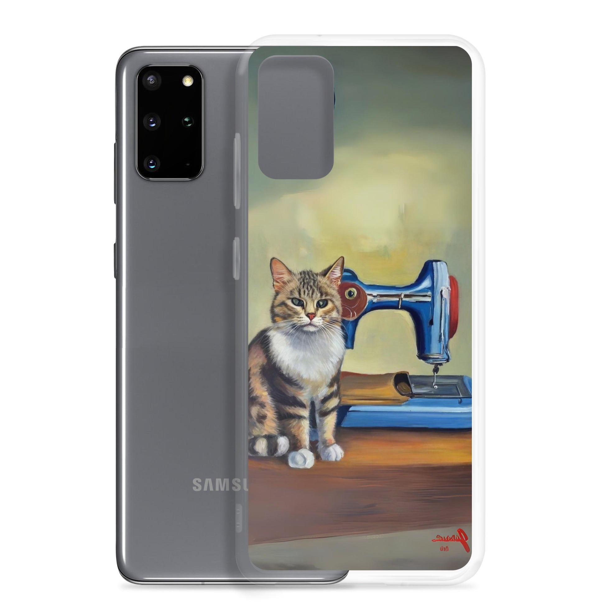 Samsung® Galaxy "Sewing Cats" Clear Phone Case Design – The Perfect Gift for People who Love to Sew