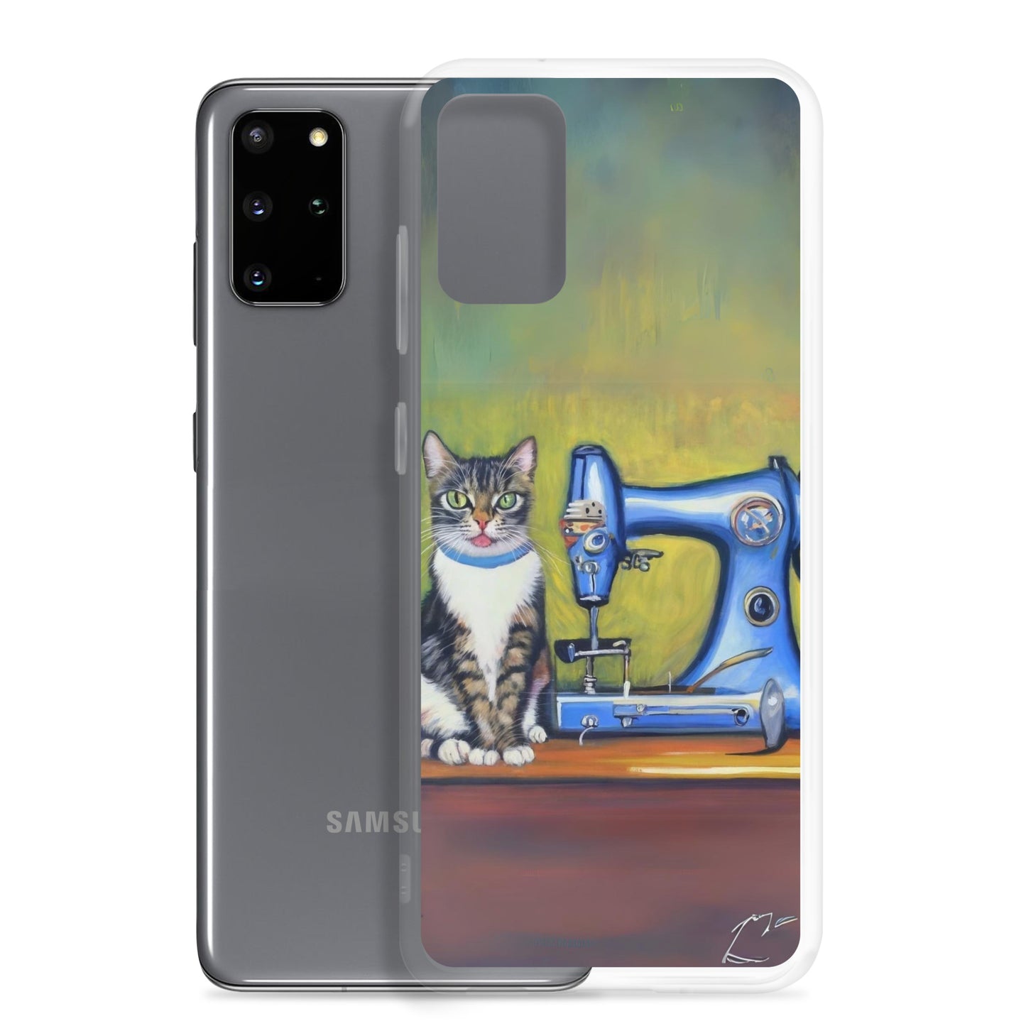 Samsung® Galaxy "Sewing Cats" Clear Phone Case Design – The Perfect Gift for People who Love to Sew