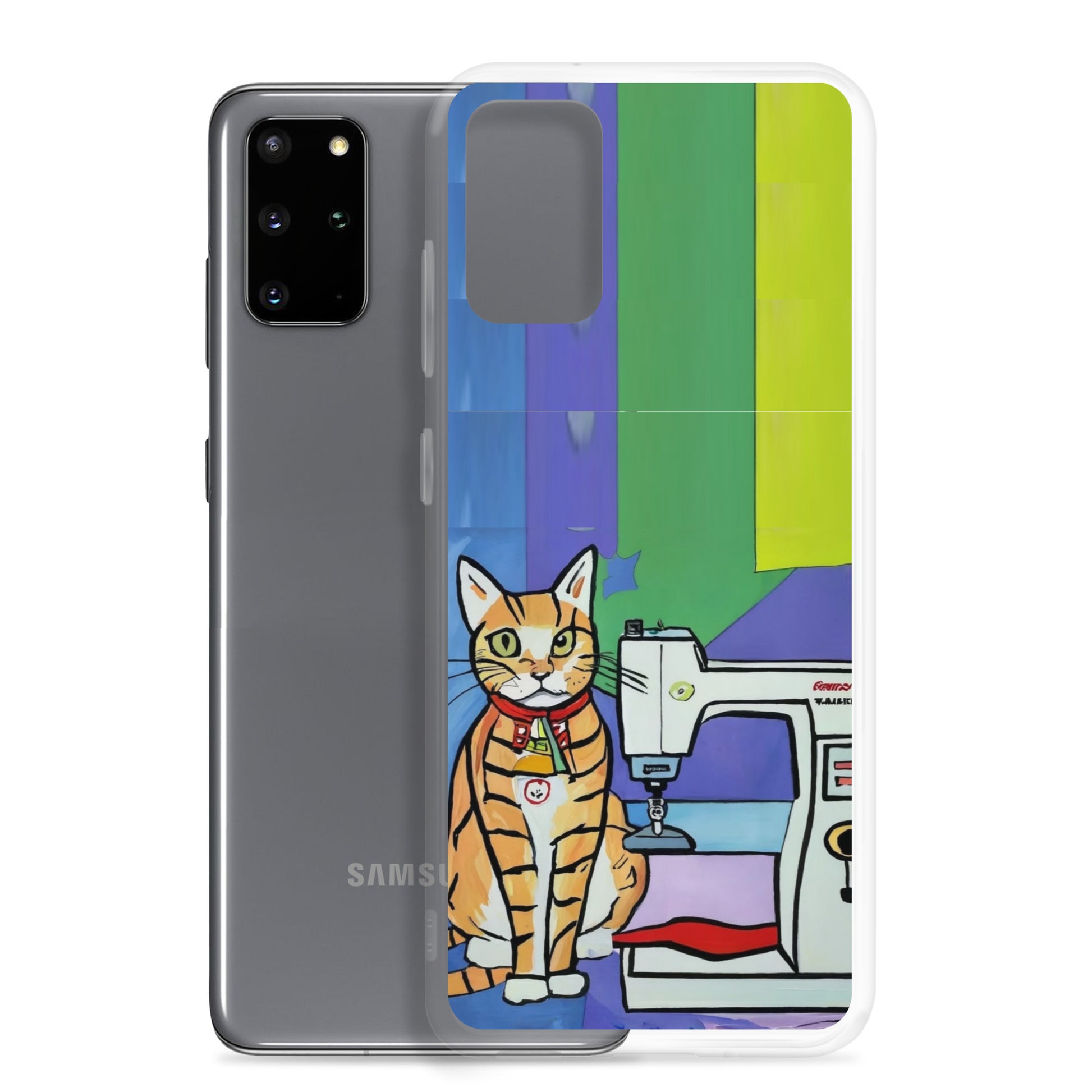 Samsung® Galaxy "Sewing Cats" Clear Phone Case Design – The Perfect Gift for People who Love to Sew