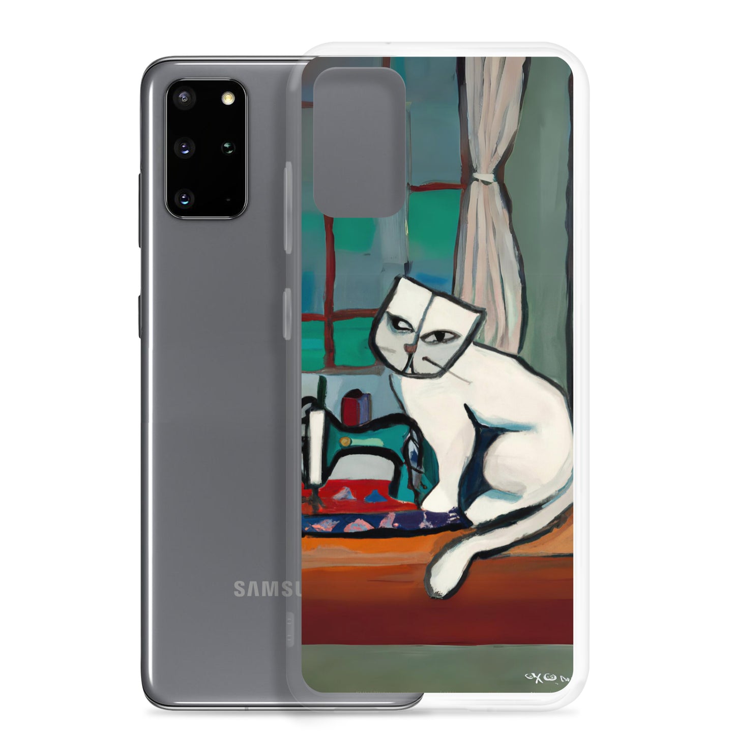 Samsung® Galaxy "Sewing Cats" Clear Phone Case Design – The Perfect Gift for People who Love to Sew