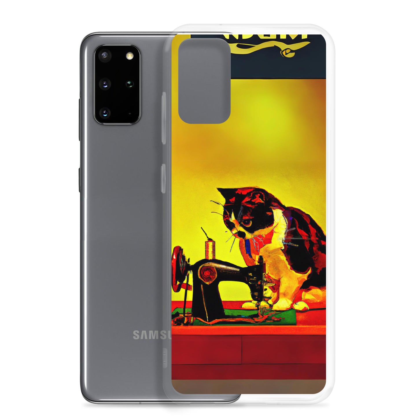 Samsung® Galaxy s20 plus "Sewing Cats" Clear Phone Case Design – The Perfect Gift for People who Love to Sew