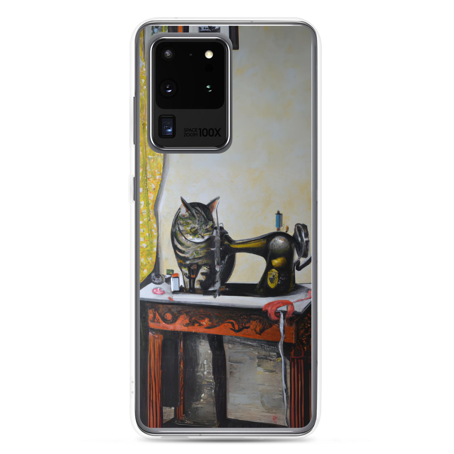 Samsung® Galaxy "Sewing Cats" Clear Phone Case Design – The Perfect Gift for People who Love to Sew