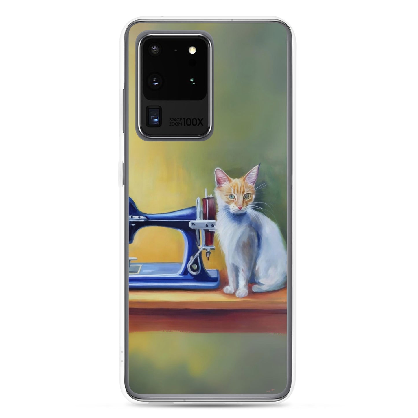 Samsung® Galaxy "Sewing Cats" Clear Phone Case Design – The Perfect Gift for People who Love to Sew