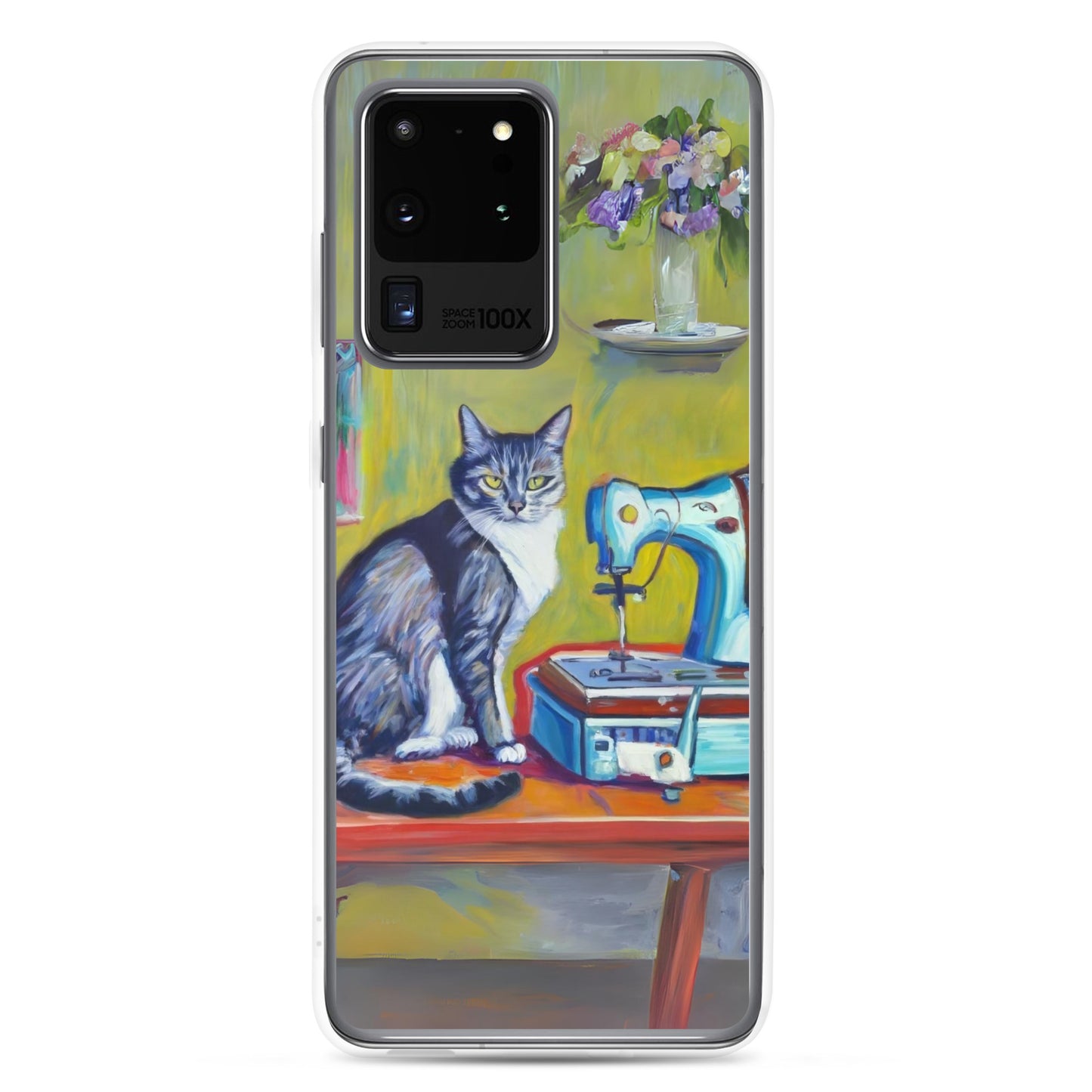 Samsung® Galaxy "Sewing Cats" Clear Phone Case Design – The Perfect Gift for People who Love to Sew