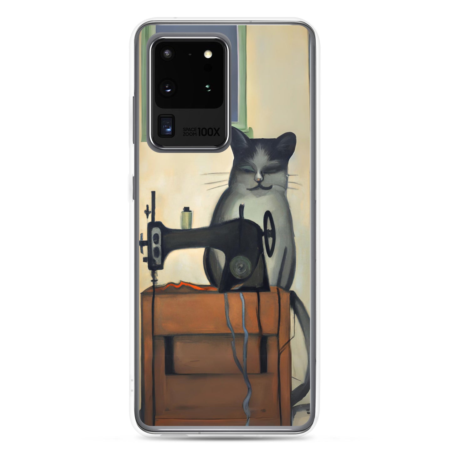 Samsung® Galaxy s20 ultra "Sewing Cats" Clear Phone Case Design – The Perfect Gift for People who Love to Sew