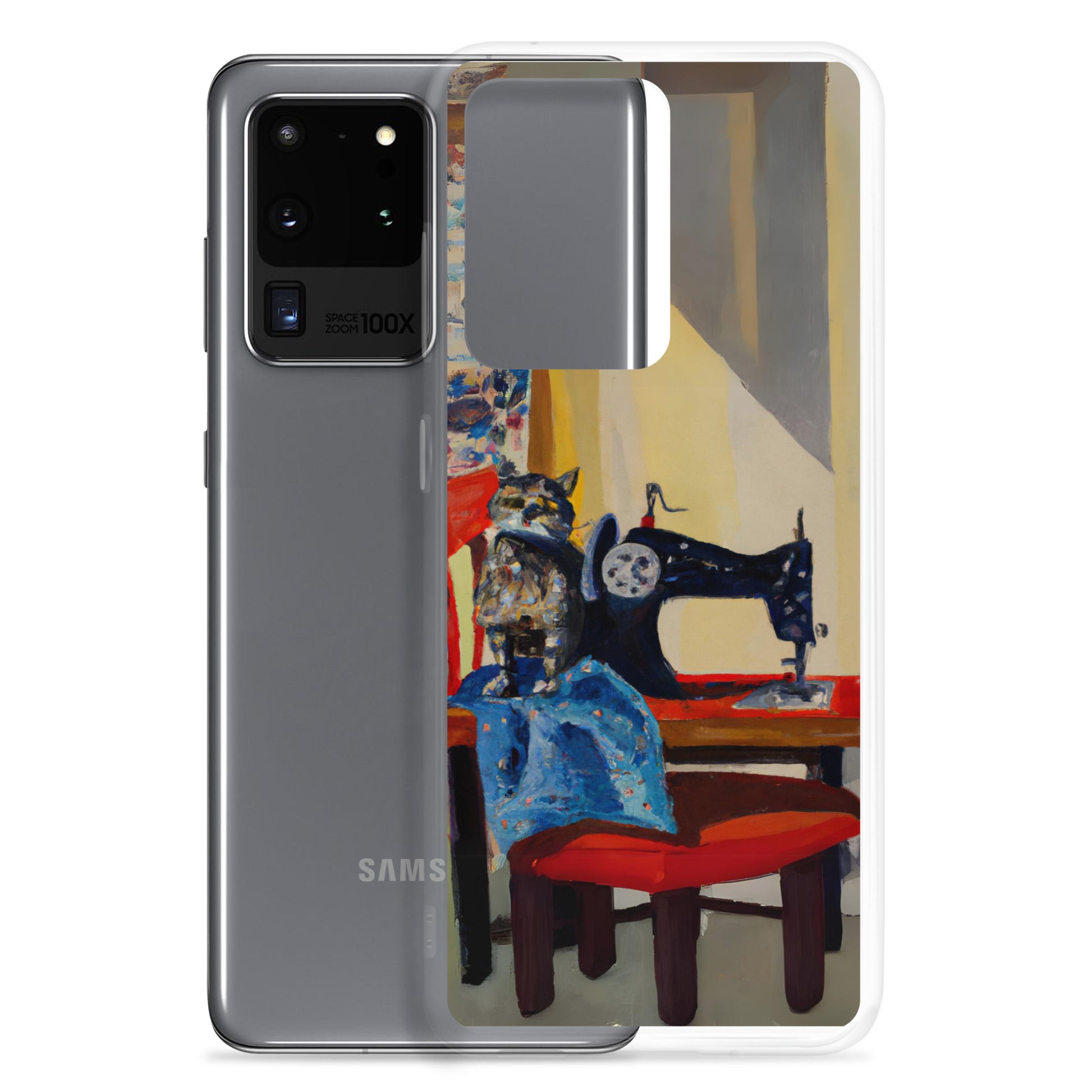 Samsung® Galaxy "Sewing Cats" Clear Phone Case Design – The Perfect Gift for People who Love to Sew