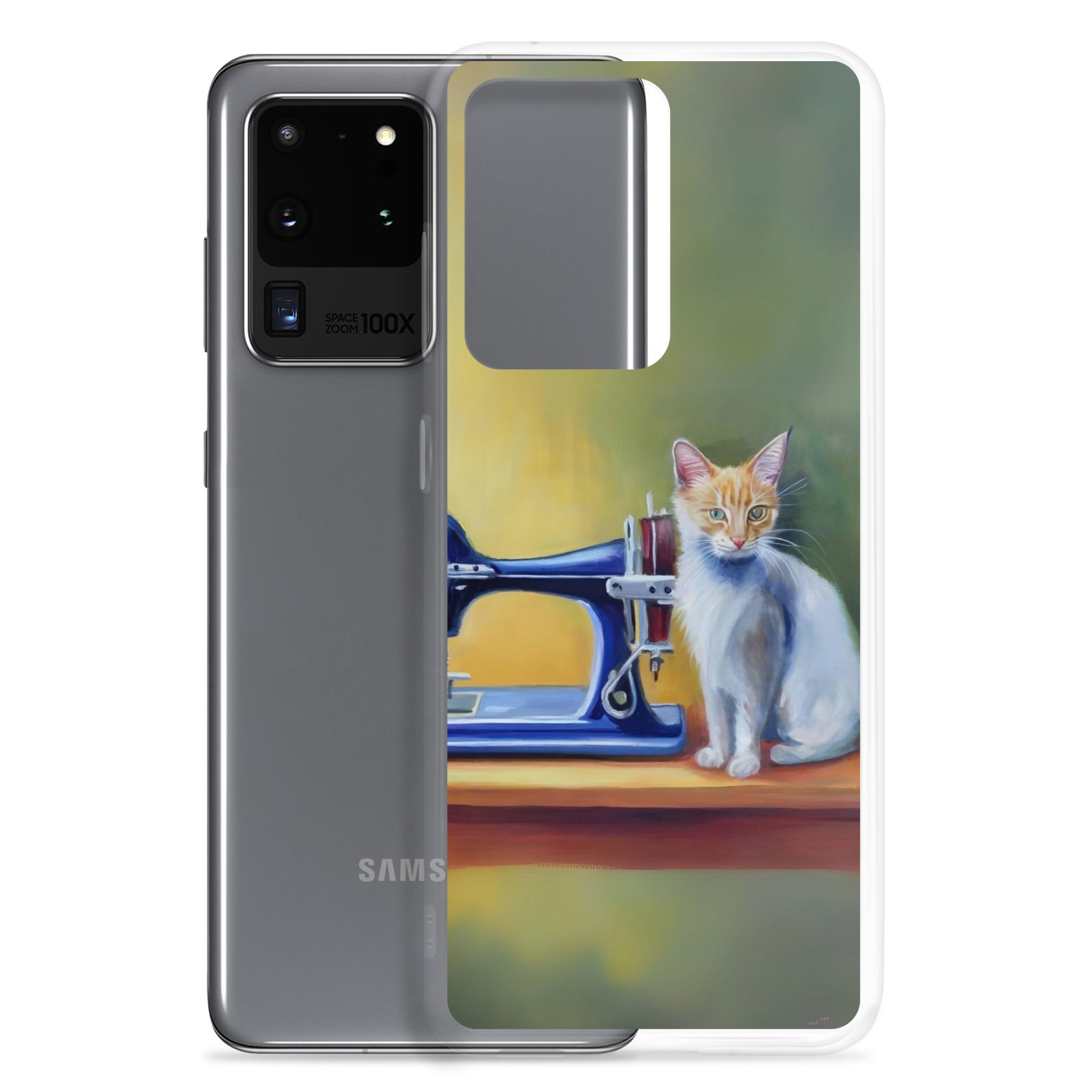 Samsung® Galaxy "Sewing Cats" Clear Phone Case Design – The Perfect Gift for People who Love to Sew