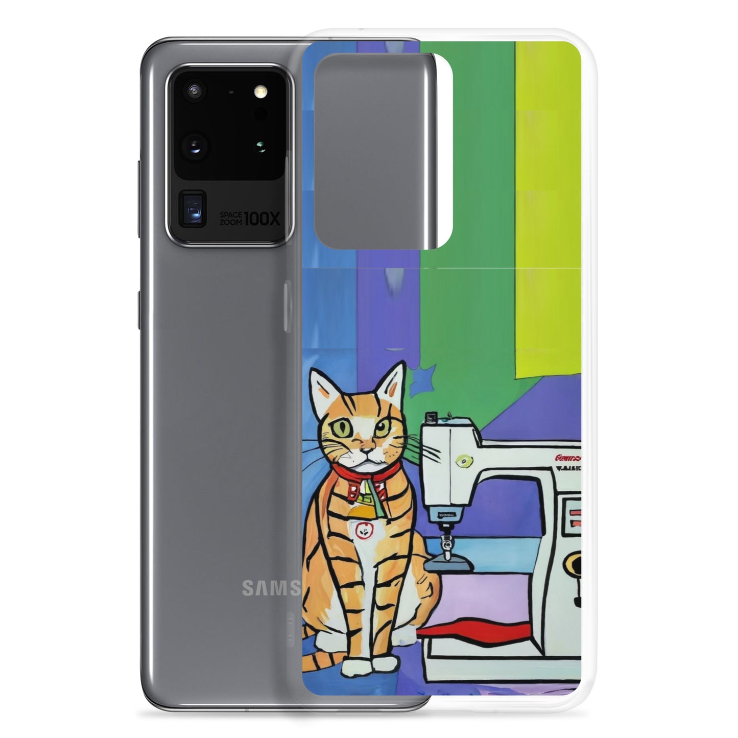 Samsung® Galaxy "Sewing Cats" Clear Phone Case Design – The Perfect Gift for People who Love to Sew