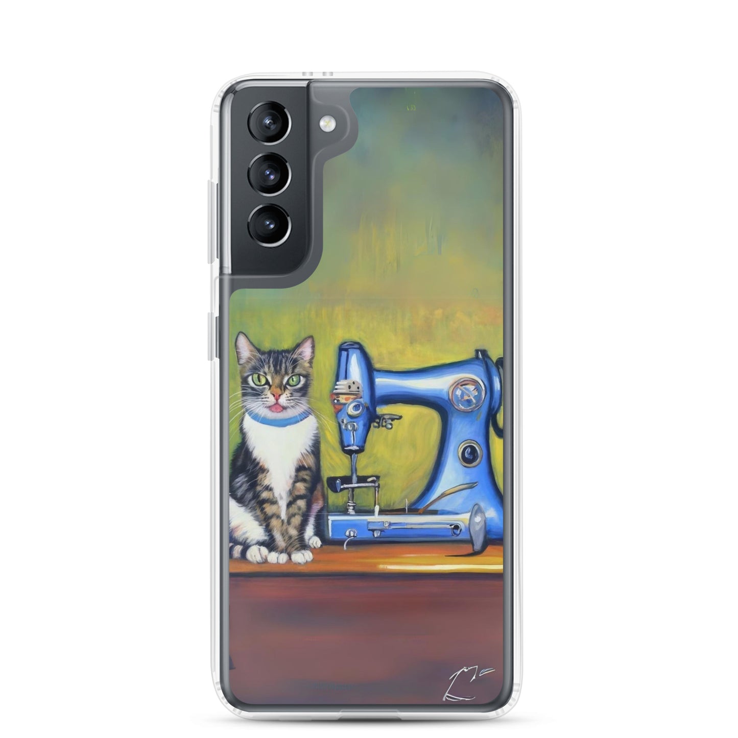 Samsung® Galaxy "Sewing Cats" Clear Phone Case Design – The Perfect Gift for People who Love to Sew