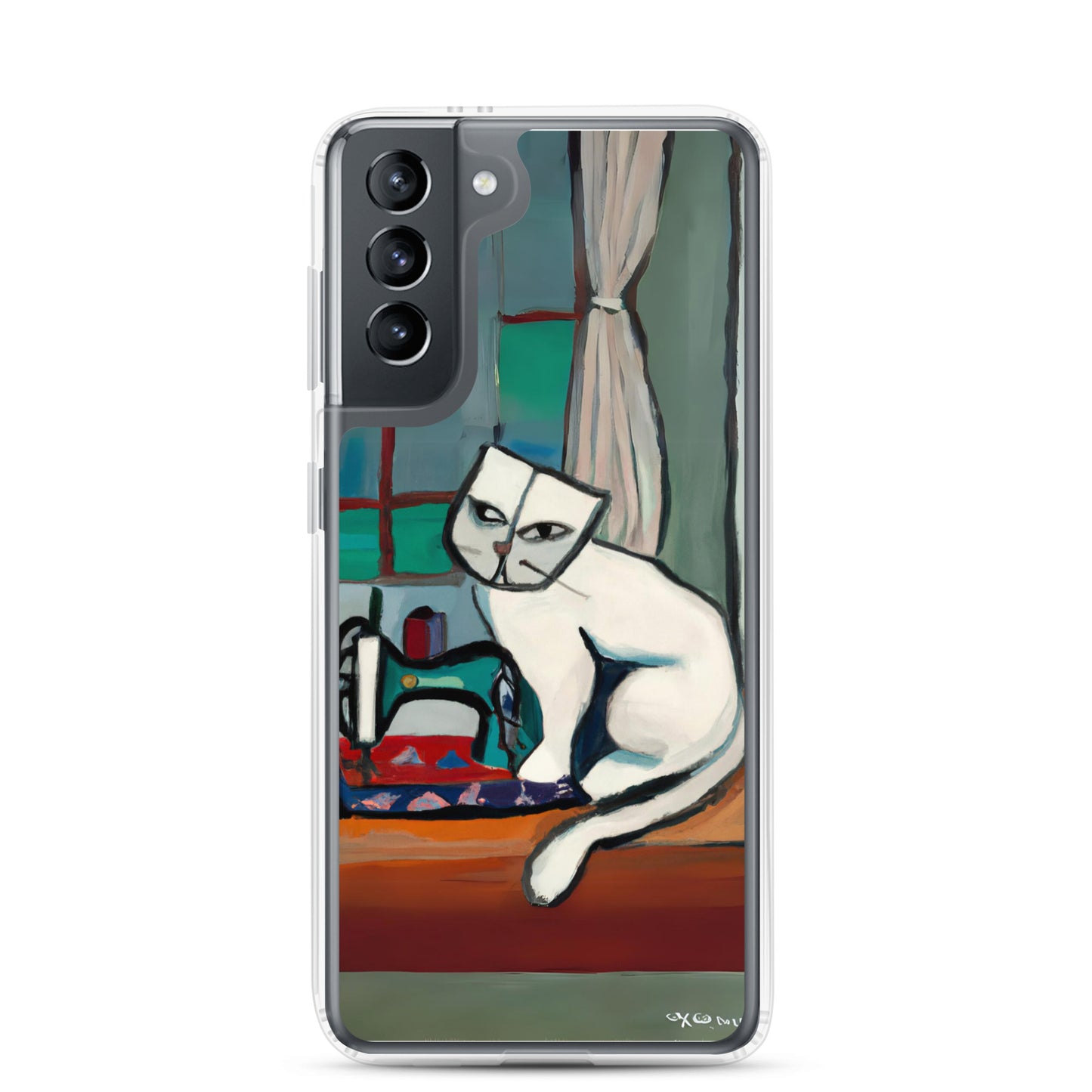 Samsung® Galaxy "Sewing Cats" Clear Phone Case Design – The Perfect Gift for People who Love to Sew