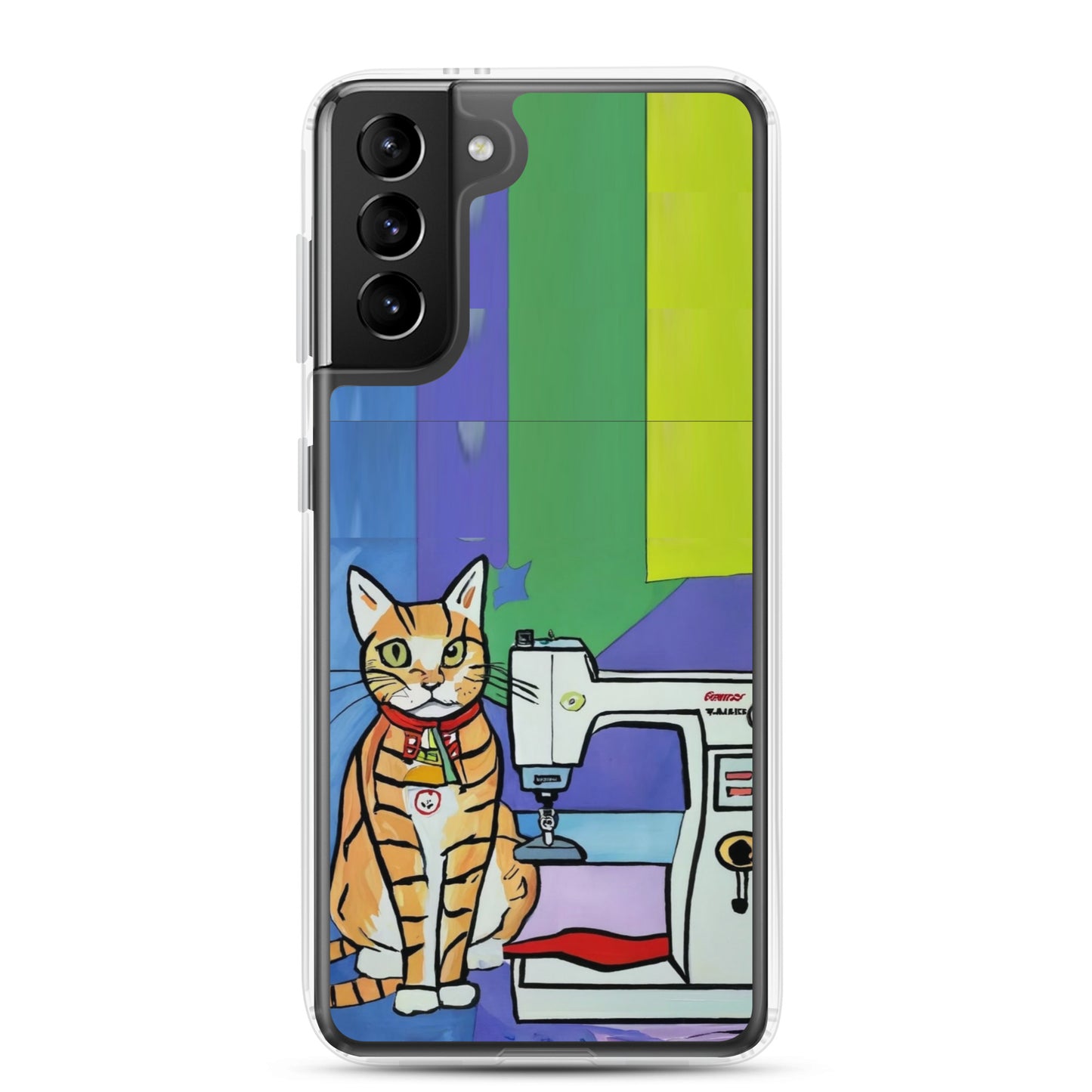 Samsung® Galaxy "Sewing Cats" Clear Phone Case Design – The Perfect Gift for People who Love to Sew