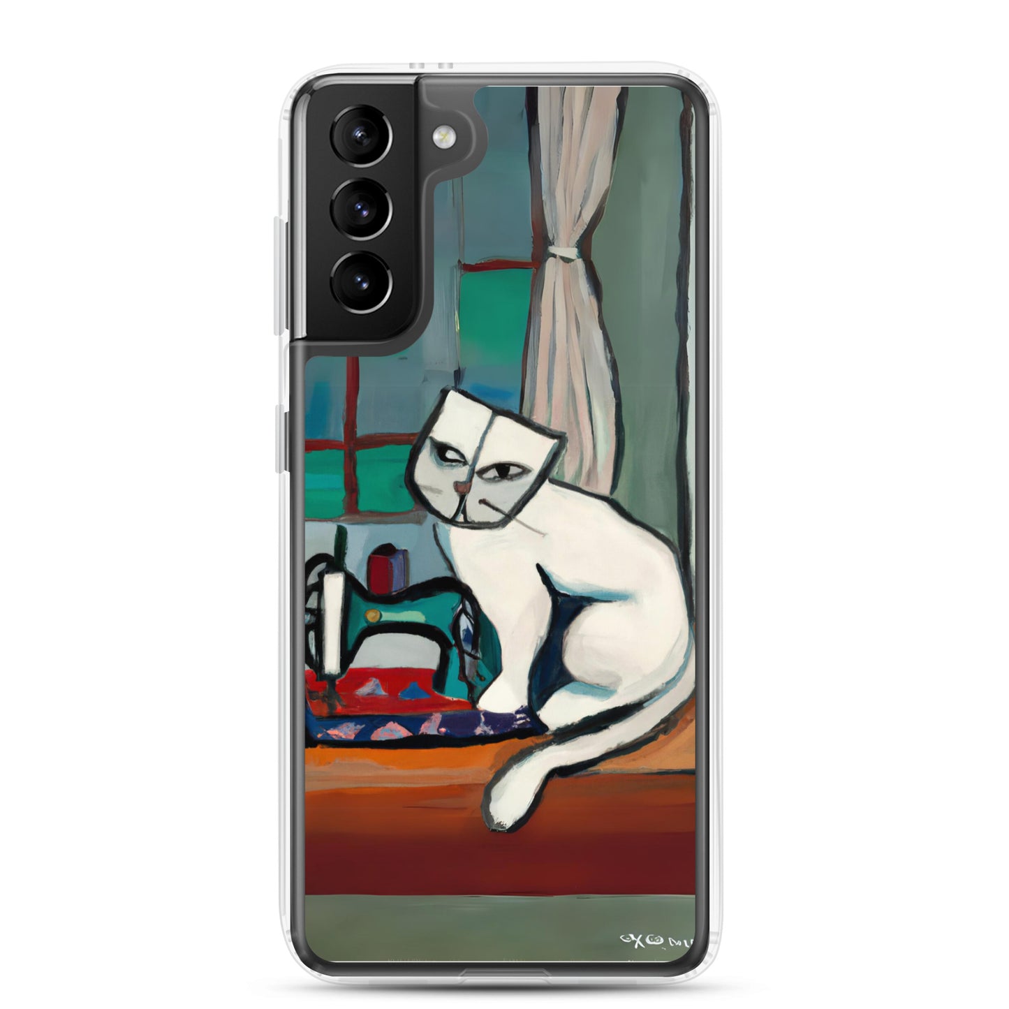 Samsung® Galaxy "Sewing Cats" Clear Phone Case Design – The Perfect Gift for People who Love to Sew