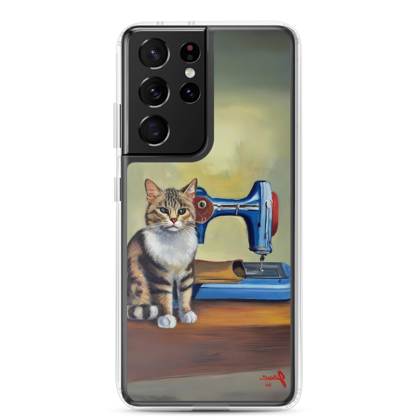 Samsung® Galaxy "Sewing Cats" Clear Phone Case Design – The Perfect Gift for People who Love to Sew