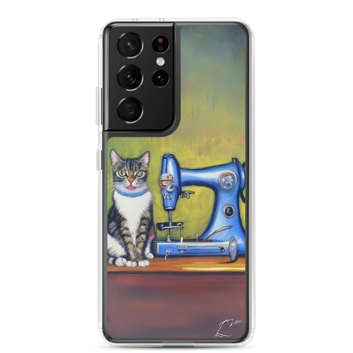 Samsung® Galaxy "Sewing Cats" Clear Phone Case Design – The Perfect Gift for People who Love to Sew