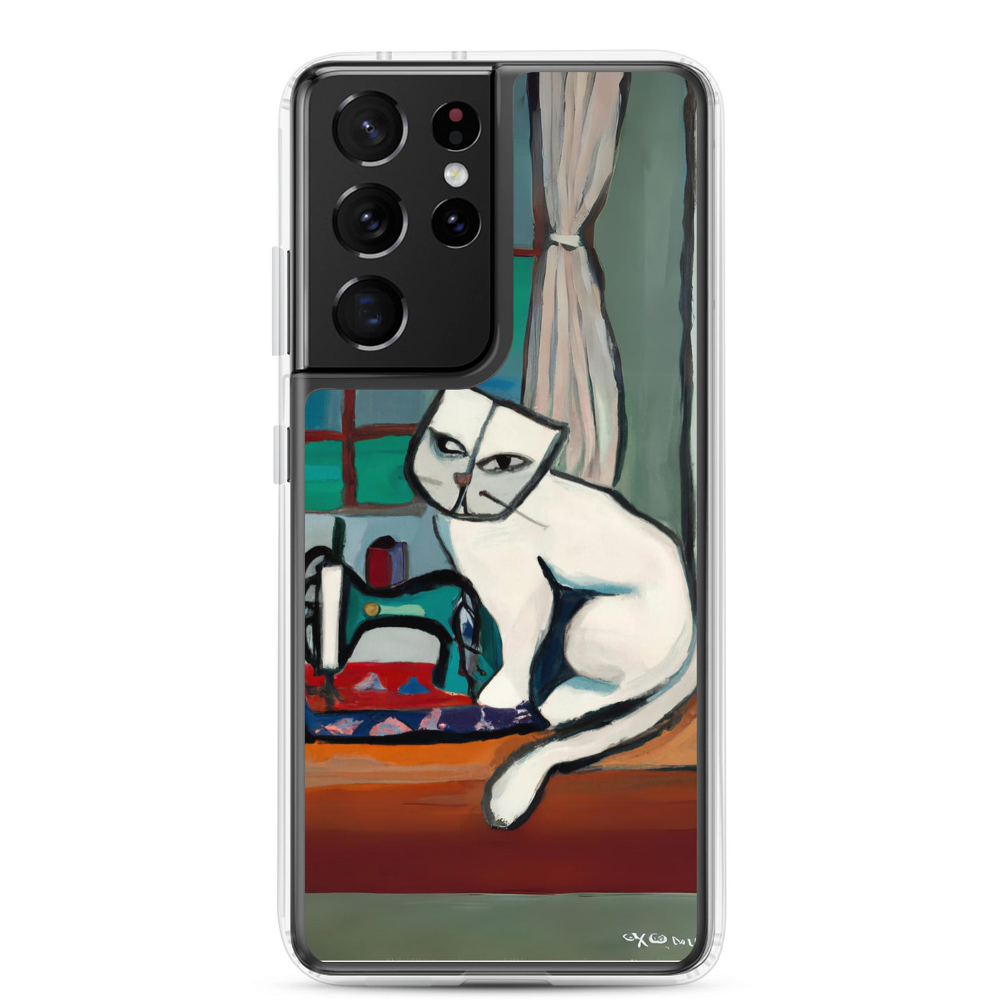 Samsung® Galaxy "Sewing Cats" Clear Phone Case Design – The Perfect Gift for People who Love to Sew