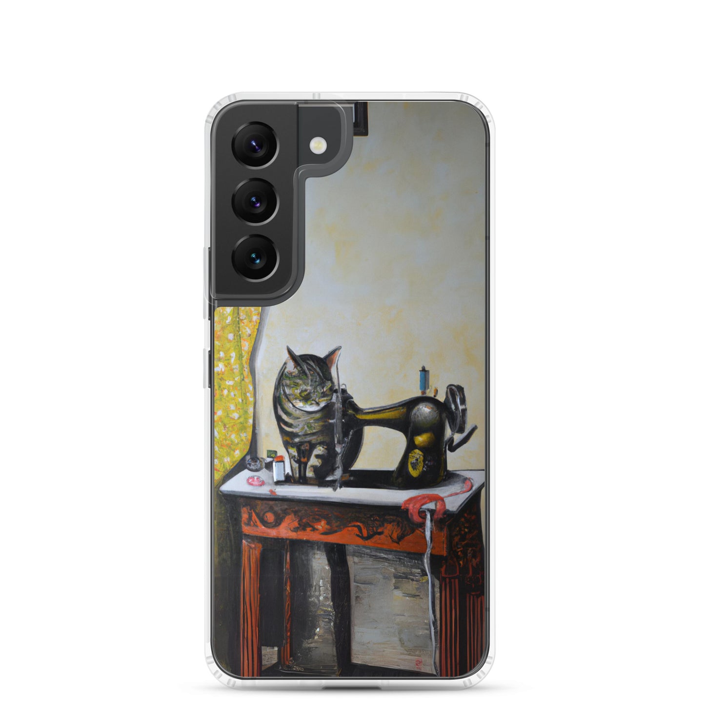 Samsung® Galaxy "Sewing Cats" Clear Phone Case Design – The Perfect Gift for People who Love to Sew