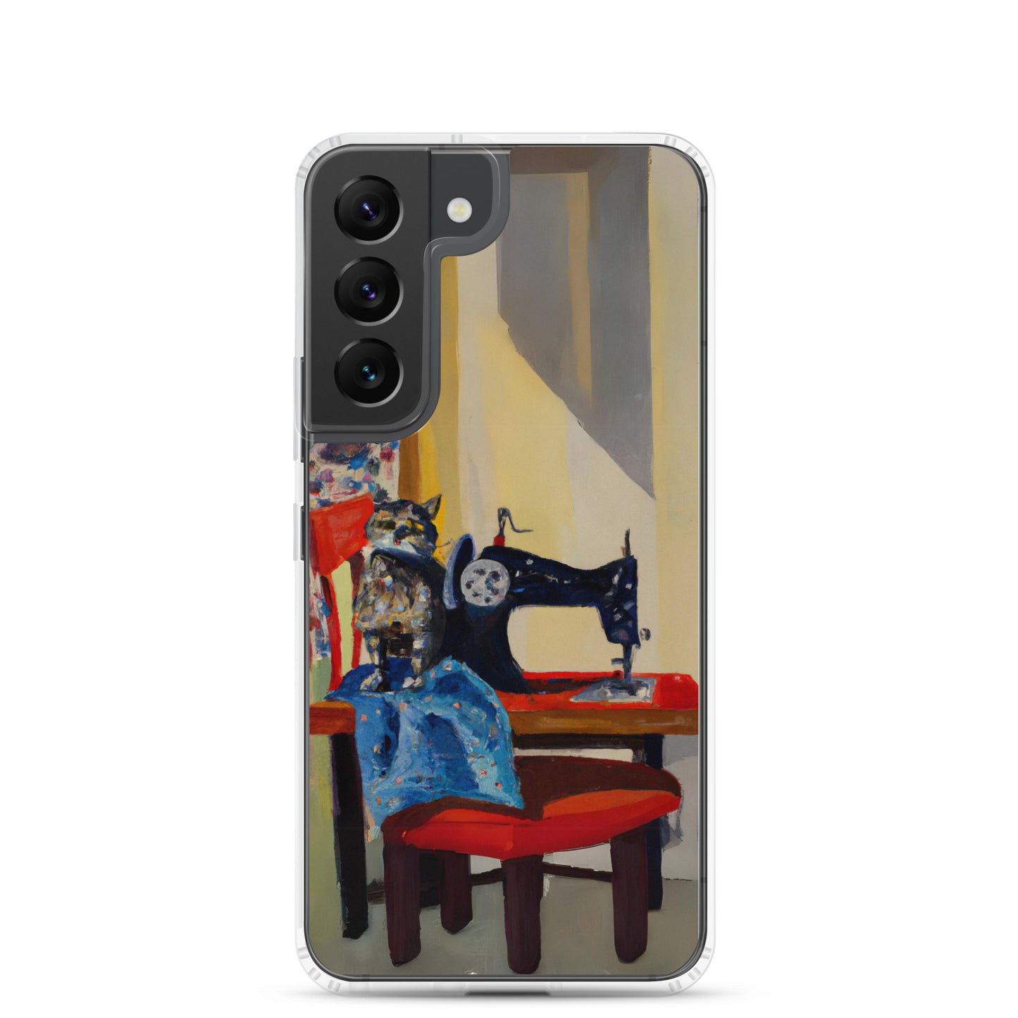 Samsung® Galaxy "Sewing Cats" Clear Phone Case Design – The Perfect Gift for People who Love to Sew