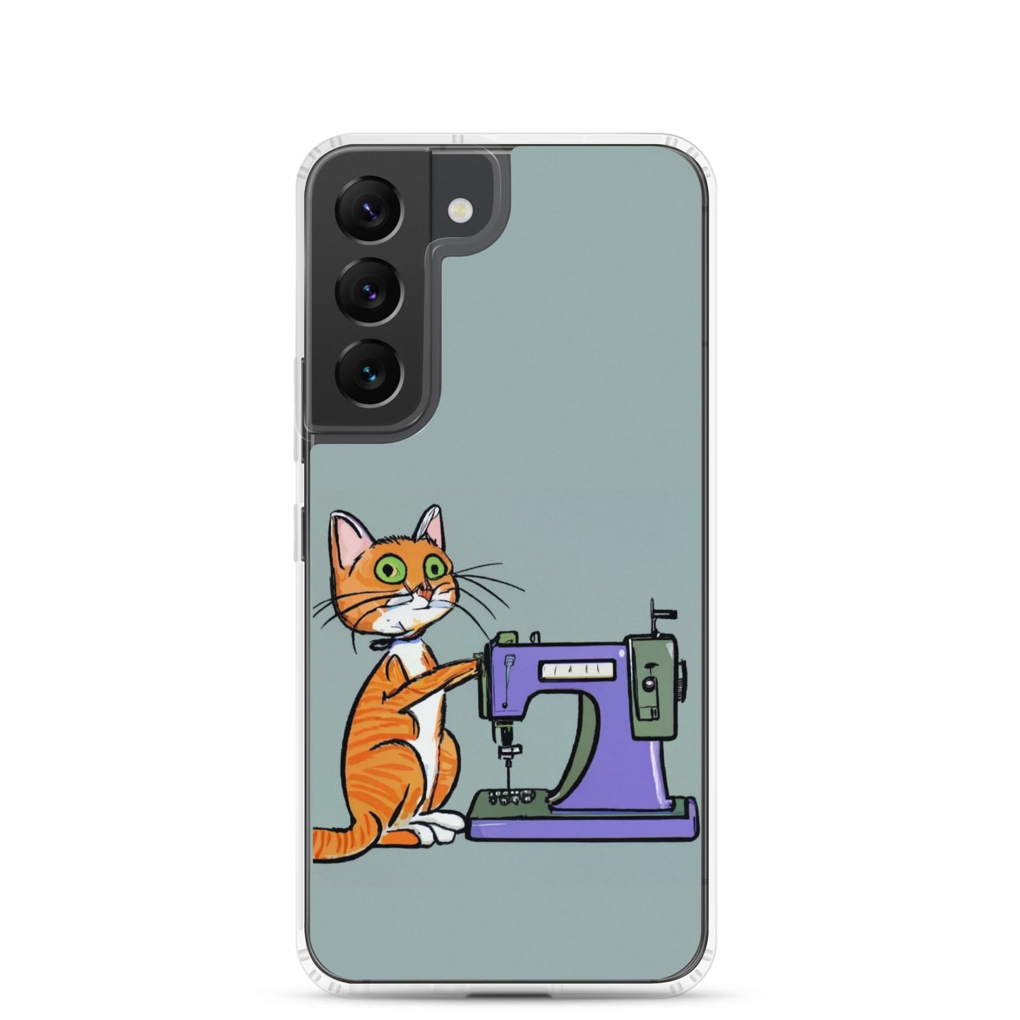 Samsung® Galaxy "Sewing Cats" Clear Phone Case Design – The Perfect Gift for People who Love to Sew