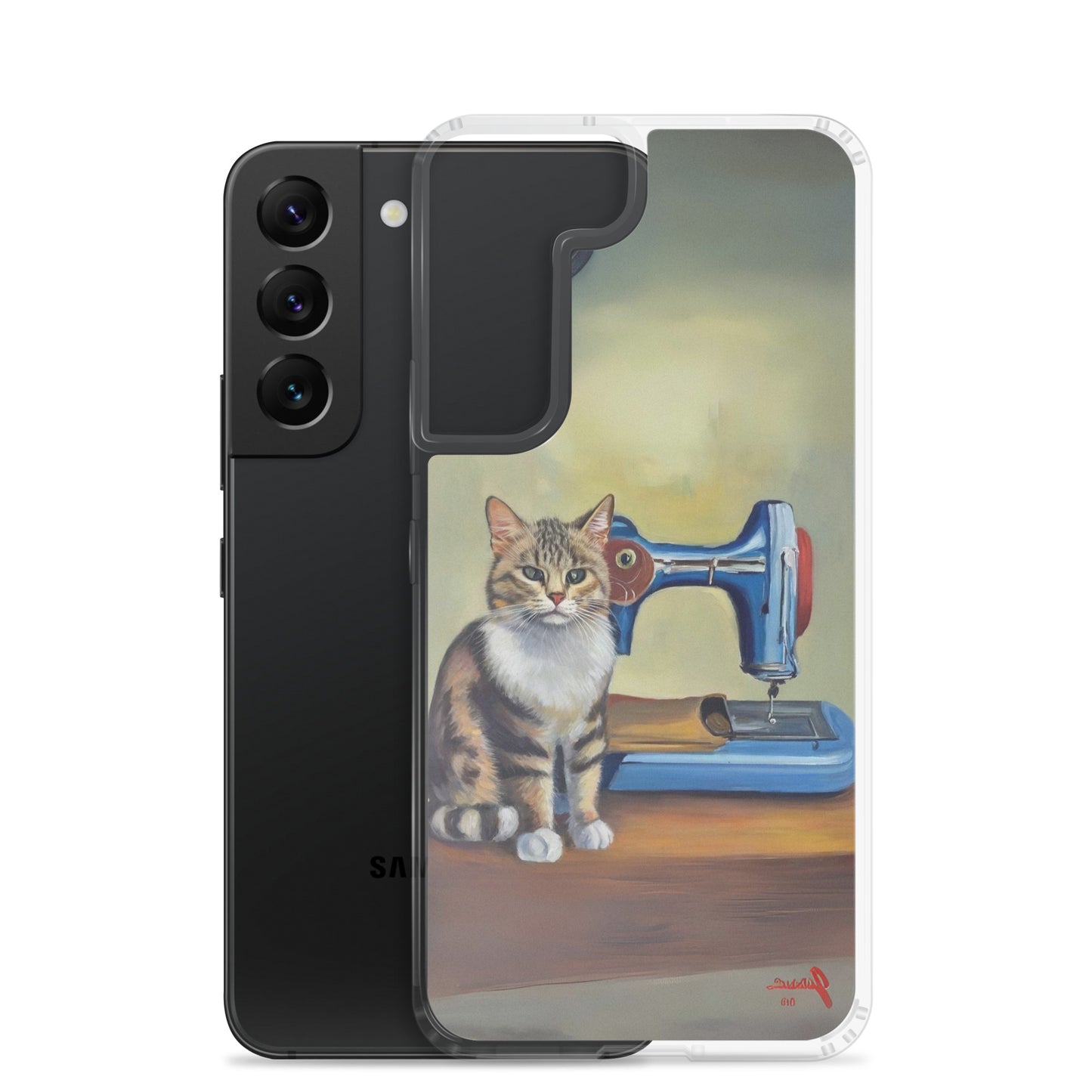 Samsung® Galaxy "Sewing Cats" Clear Phone Case Design – The Perfect Gift for People who Love to Sew