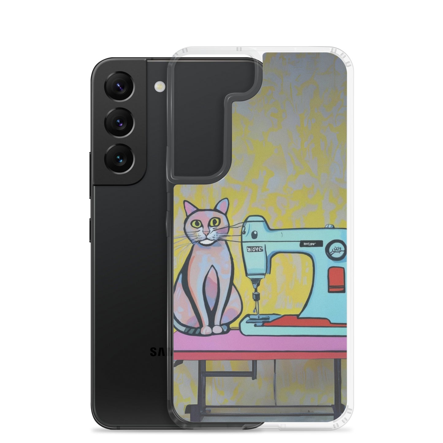 Samsung® Sewing Cats Clear Phone Case 8