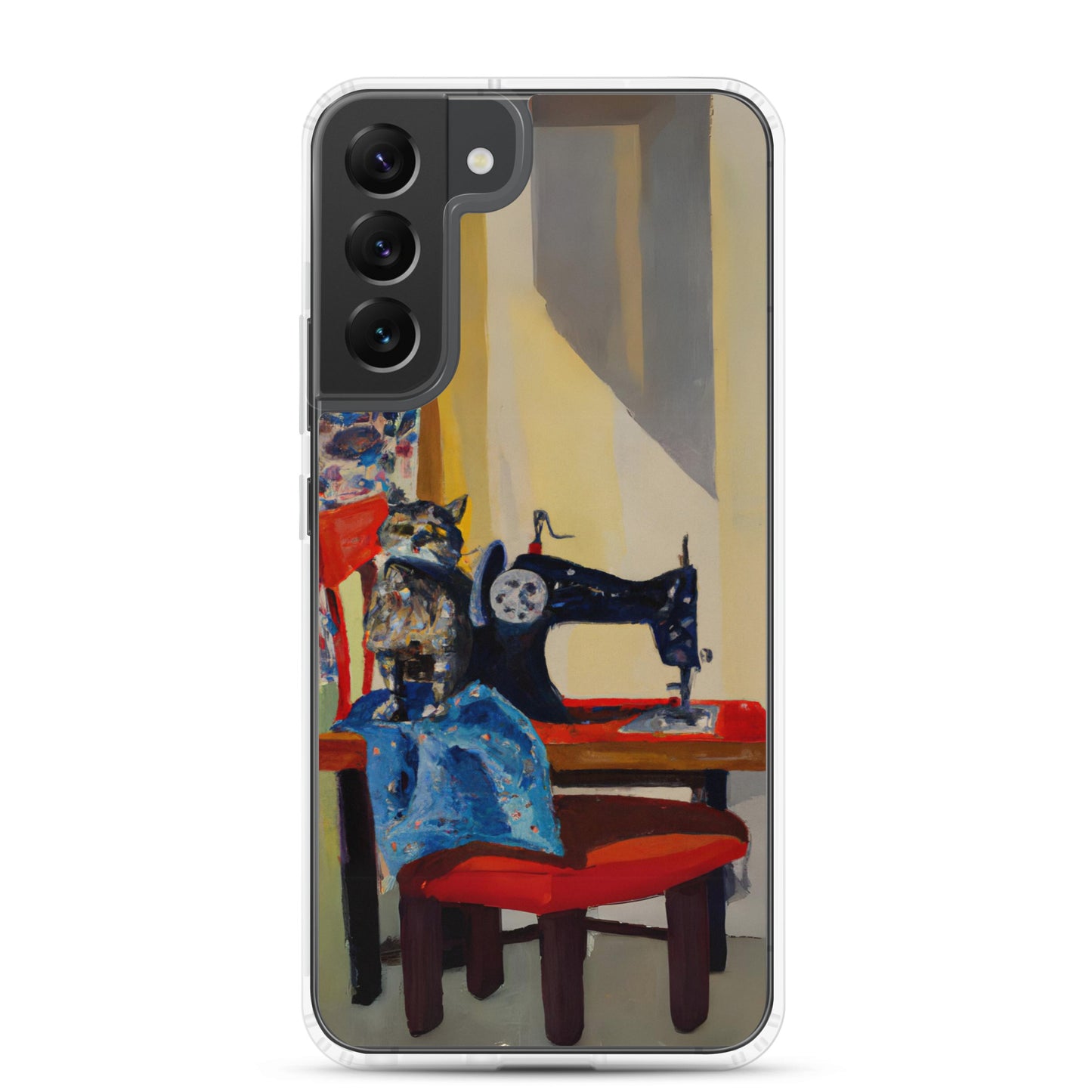 Samsung® Galaxy "Sewing Cats" Clear Phone Case Design – The Perfect Gift for People who Love to Sew