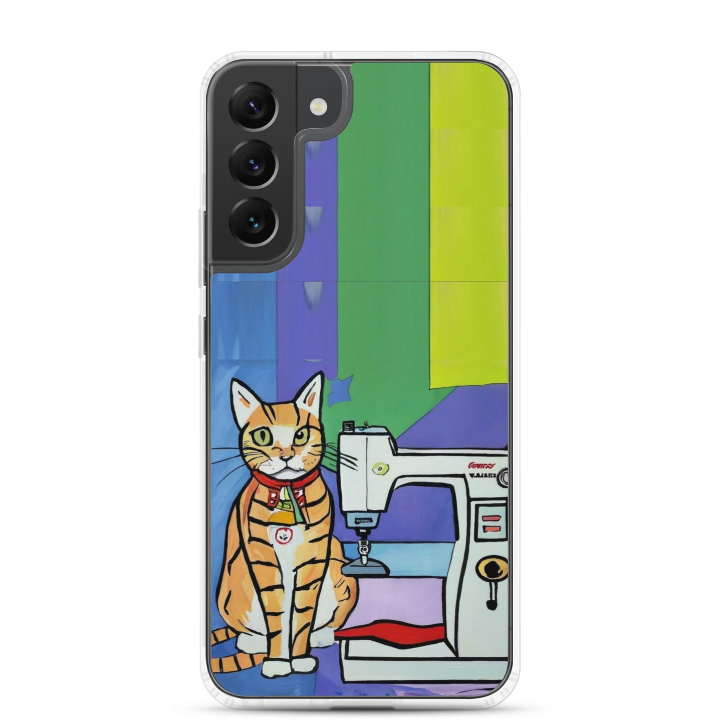 Samsung® Galaxy "Sewing Cats" Clear Phone Case Design – The Perfect Gift for People who Love to Sew