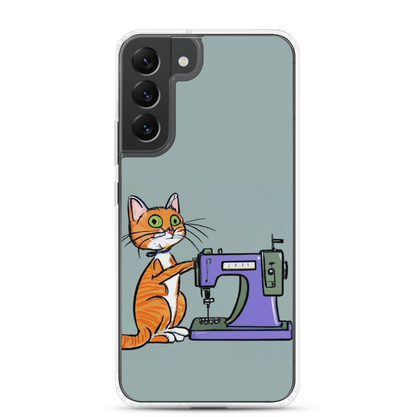 Samsung® Galaxy "Sewing Cats" Clear Phone Case Design – The Perfect Gift for People who Love to Sew