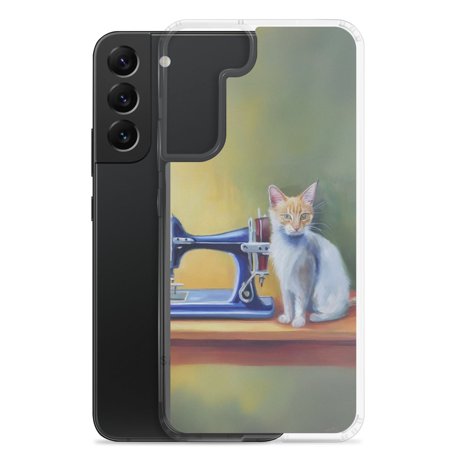 Samsung® Galaxy "Sewing Cats" Clear Phone Case Design – The Perfect Gift for People who Love to Sew